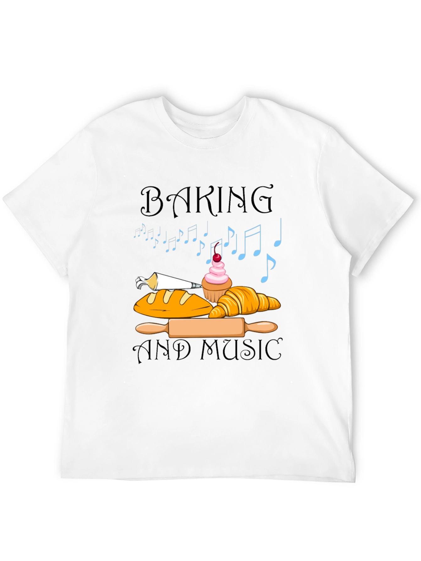 Baking and Music Graphic T-Shirt