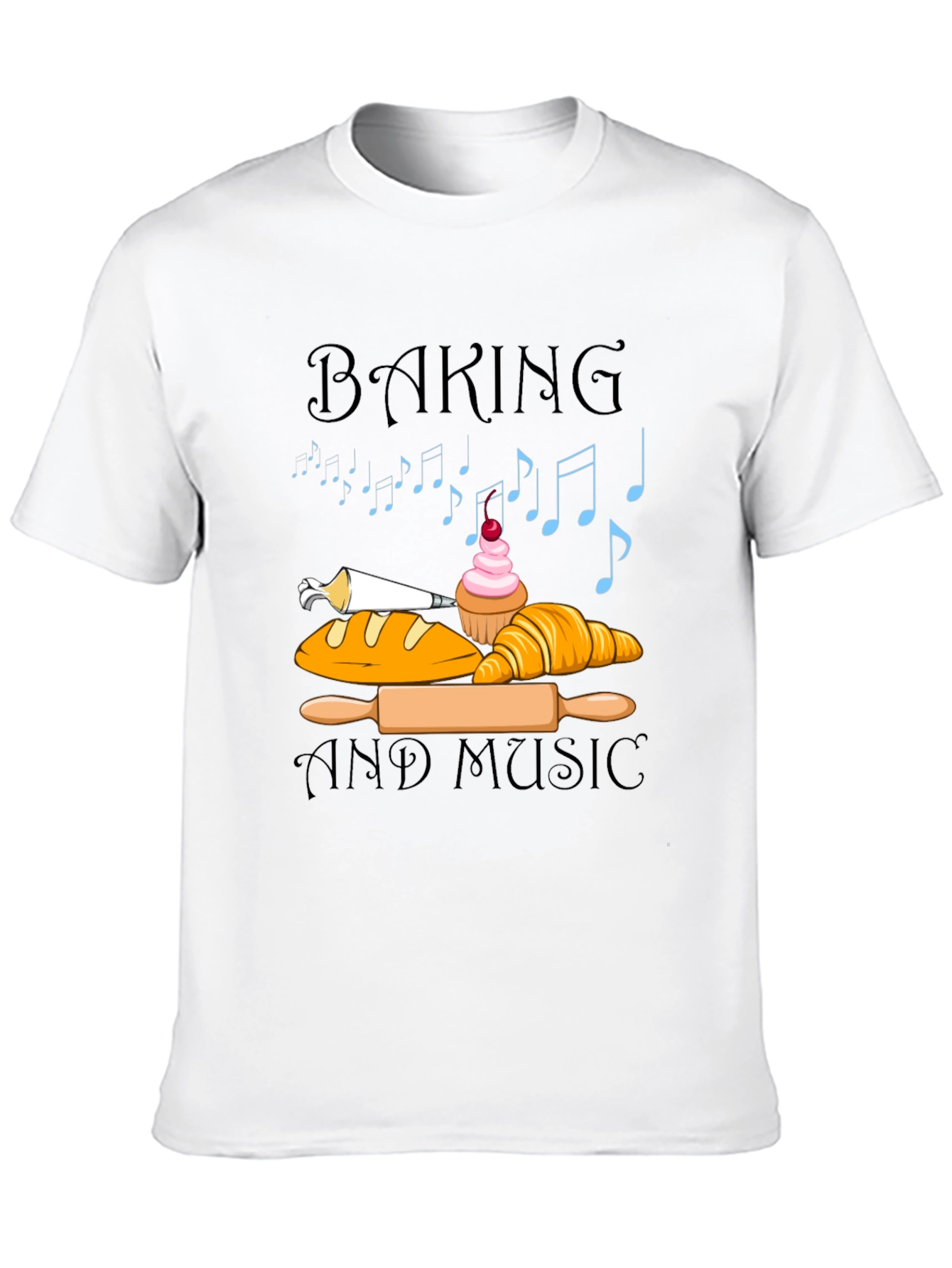 Baking and Music Graphic T-Shirt