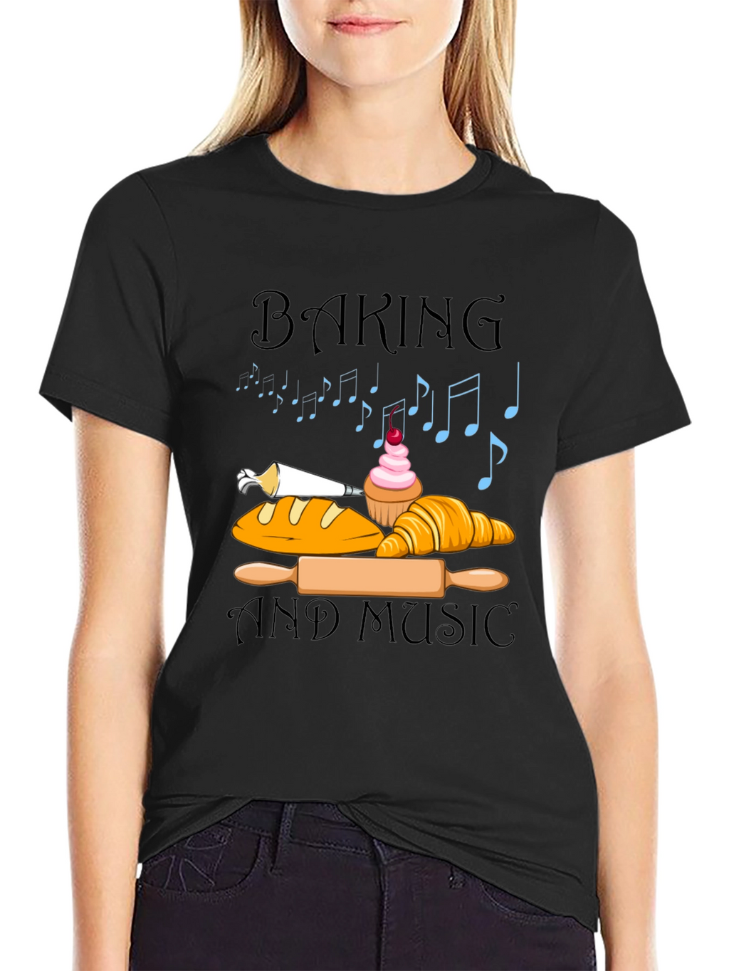 Baking and Music Graphic T-Shirt