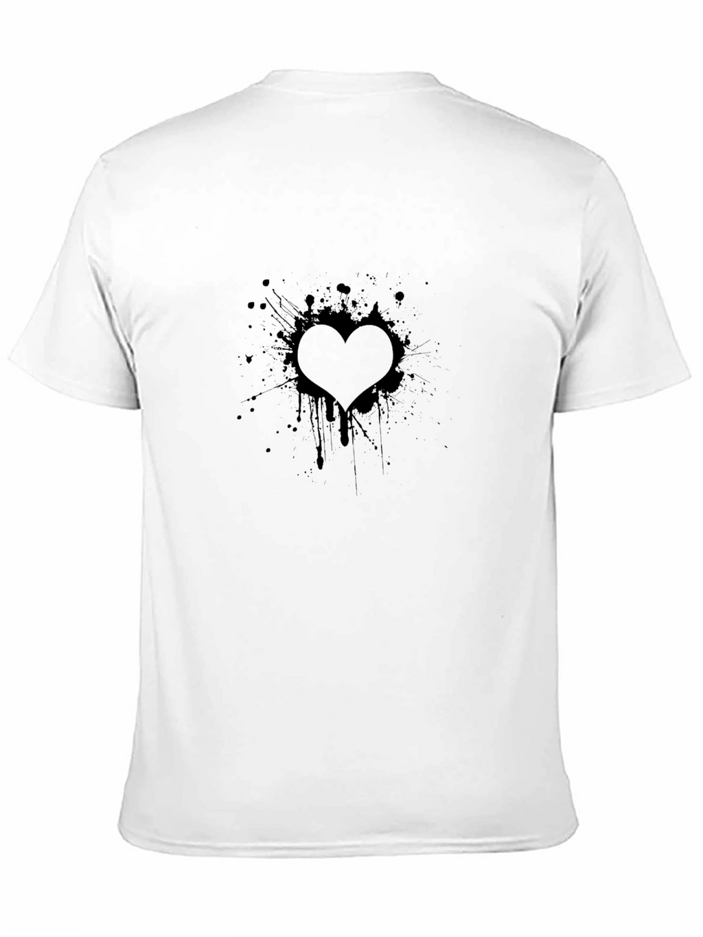 Heart Splash Black T-Shirt