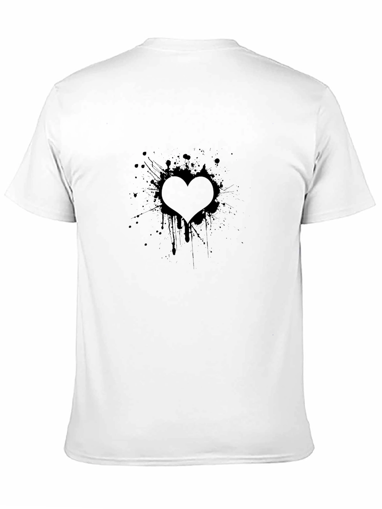 Heart Splash Black T-Shirt