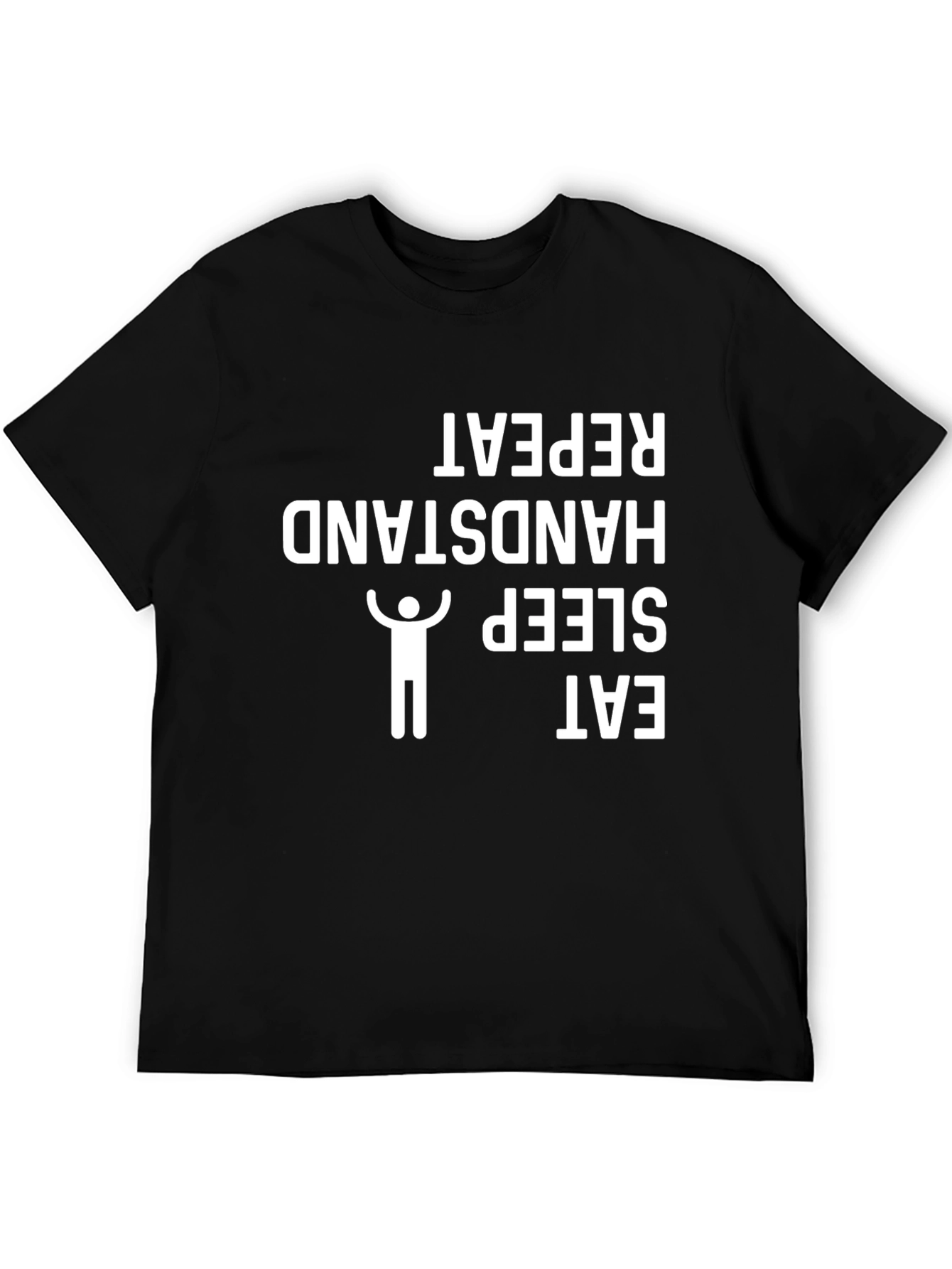Eat Sleep Handstand Repeat T-Shirt Black