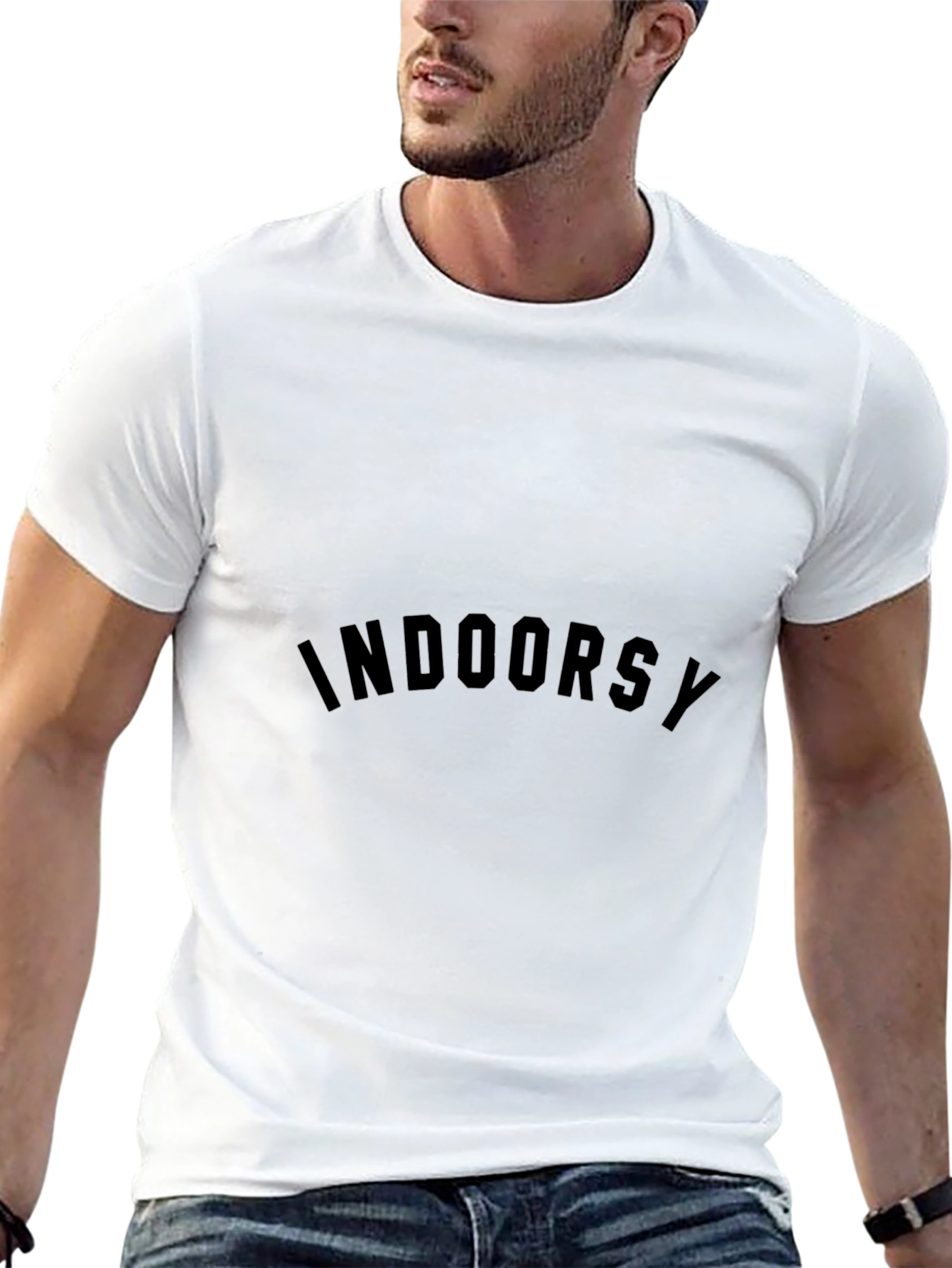 Indoorsy Black Crewneck T-Shirt
