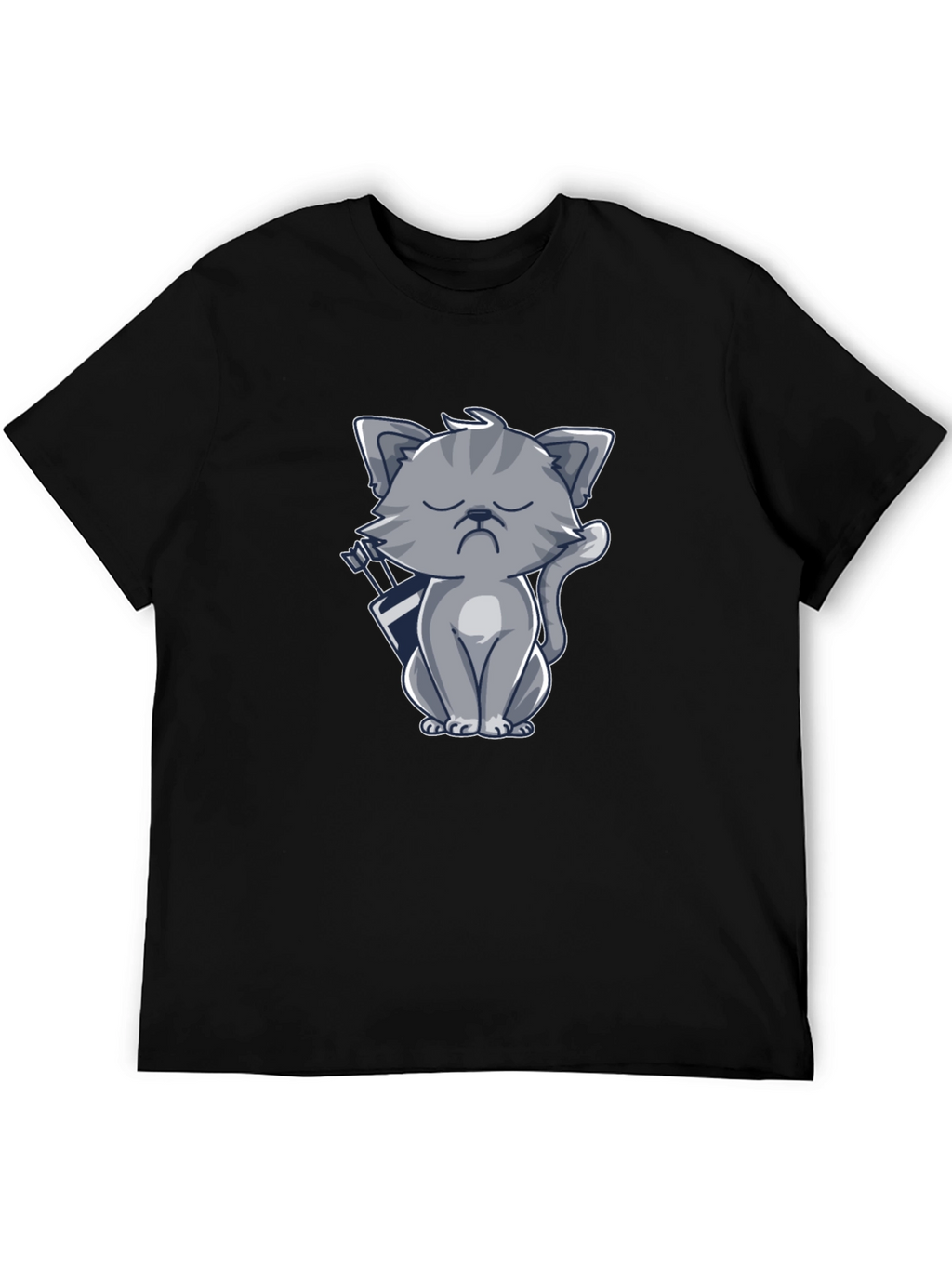 Archer Cat Graphic Tee - Black