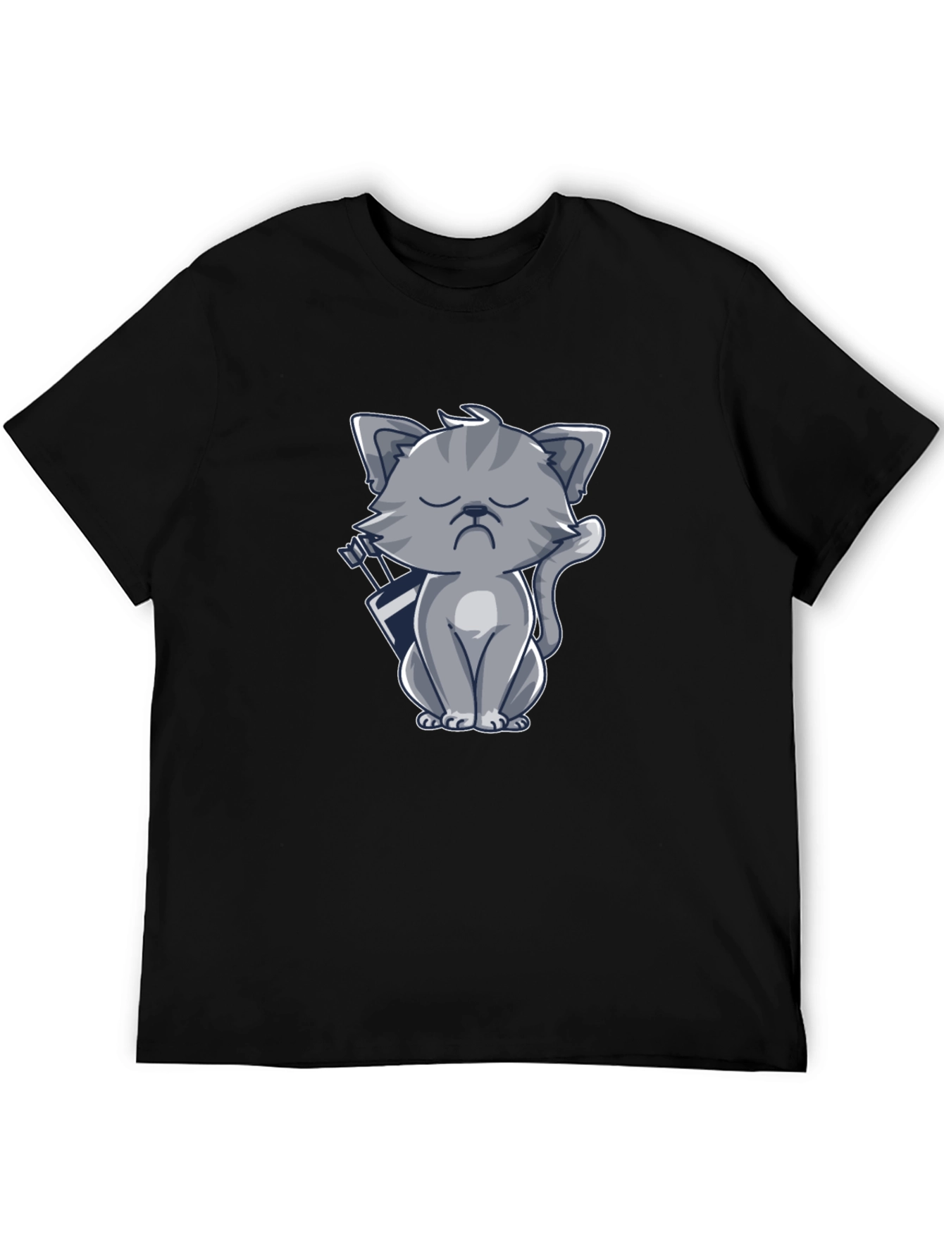 Archer Cat Graphic Tee - Black