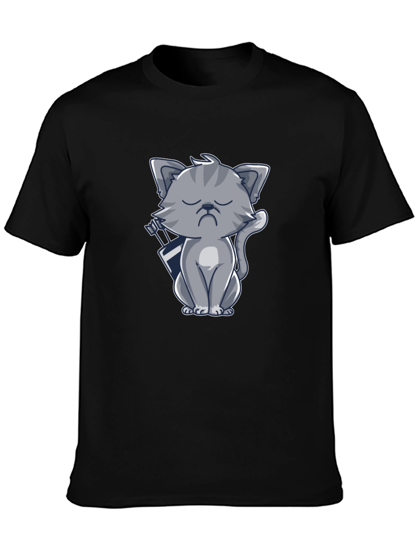 Archer Cat Graphic Tee - Black