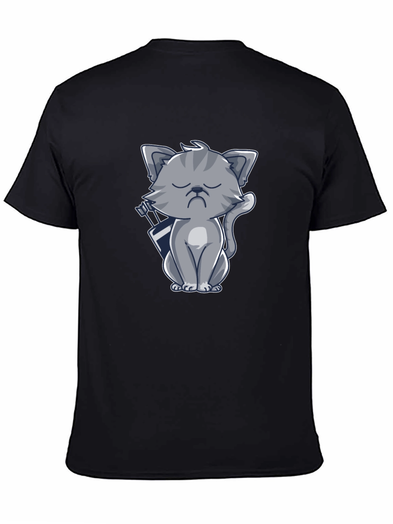 Archer Cat Graphic Tee - Black