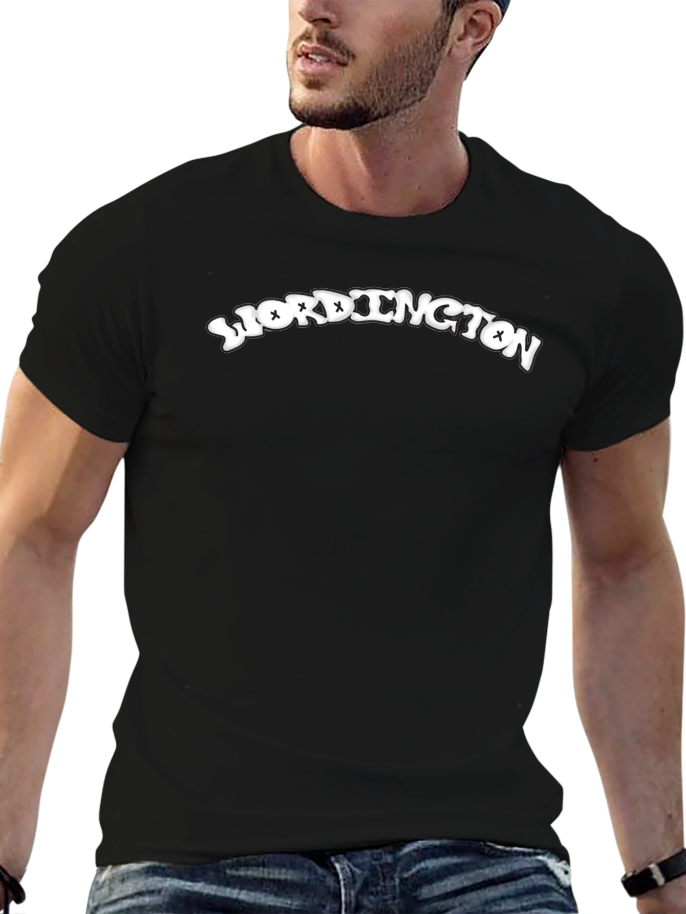 Wordington Black Graphic Tee