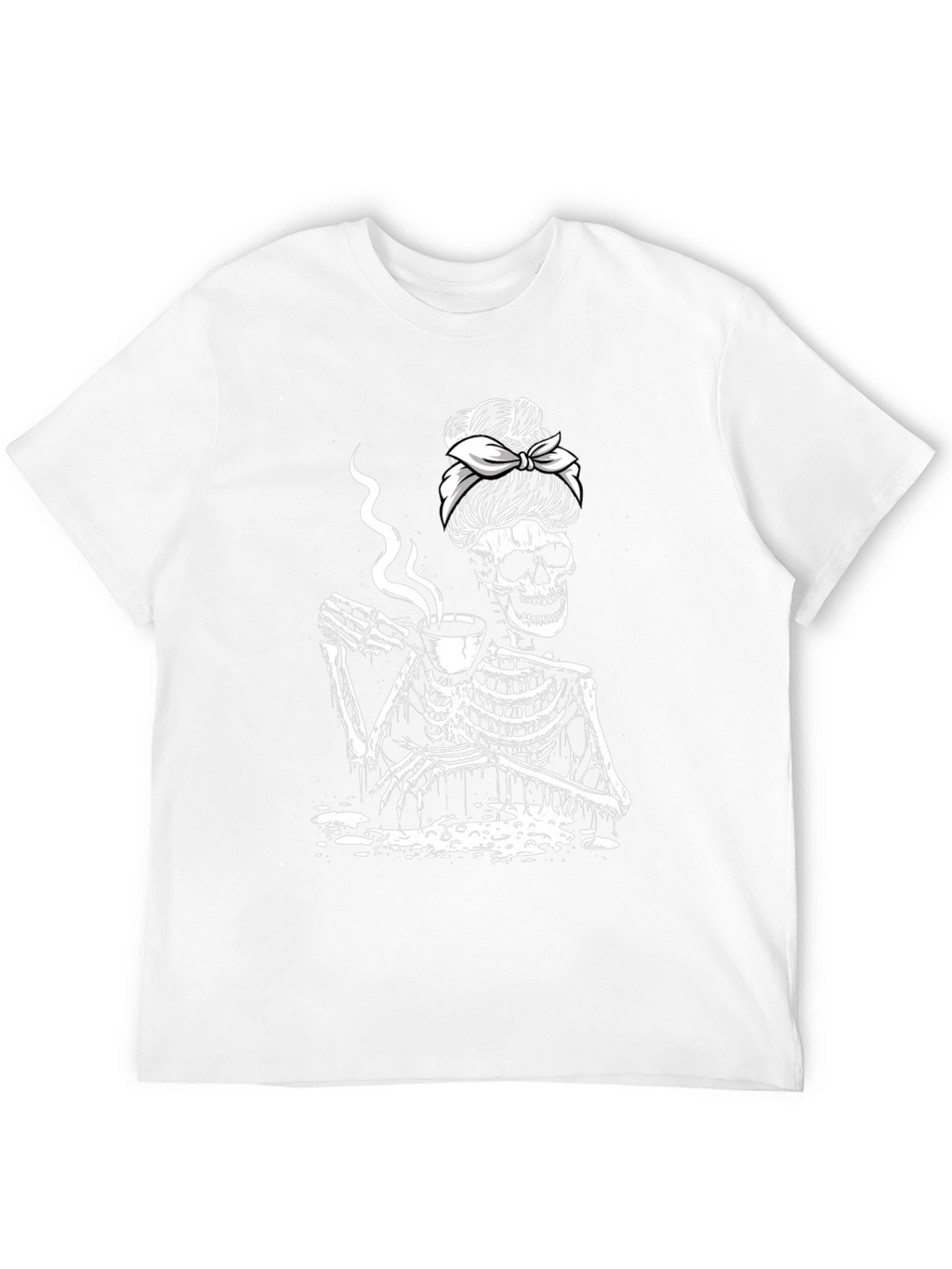 Coffee Skeleton T-Shirt - Funny Graphic Tee