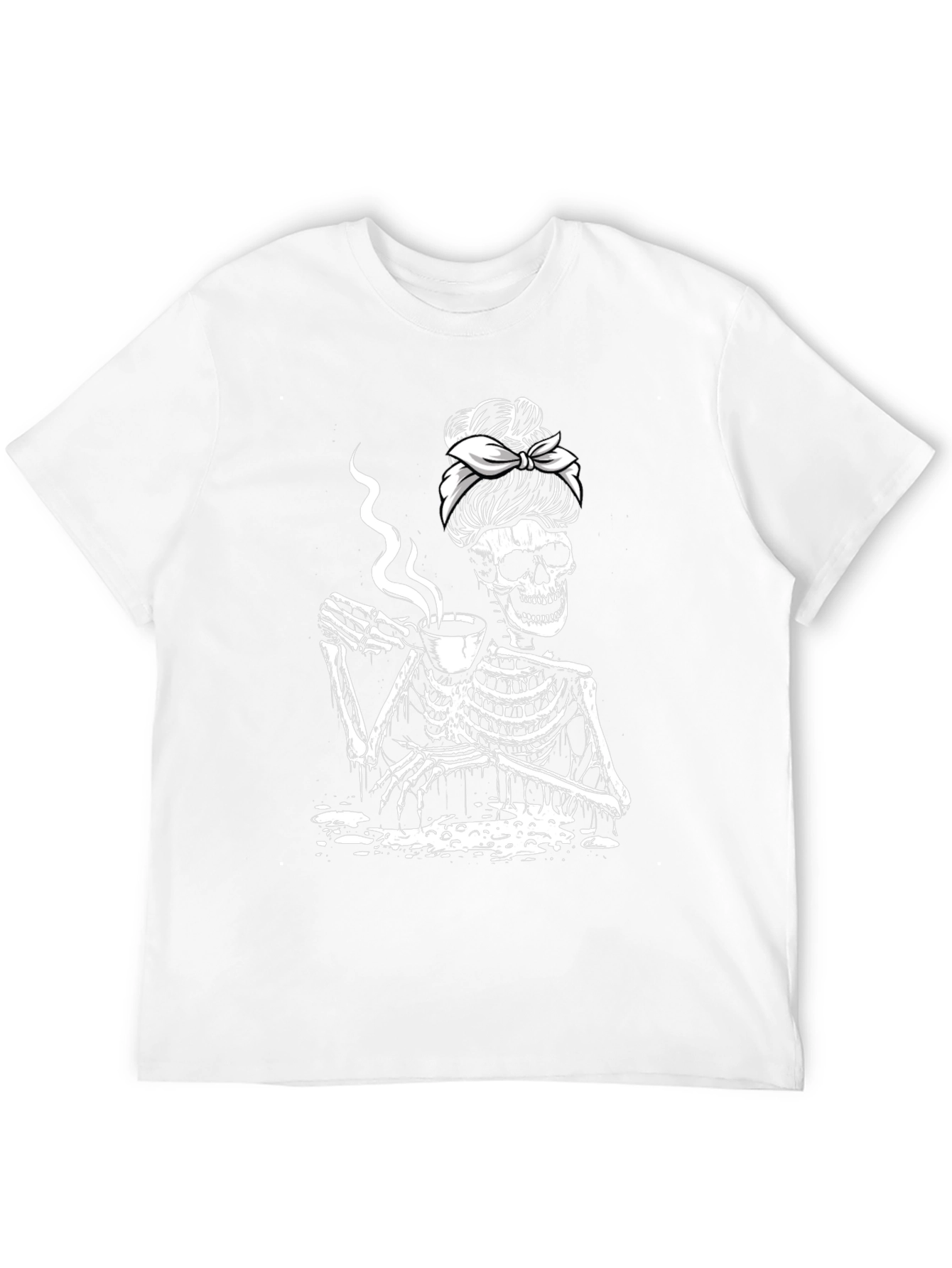 Coffee Skeleton T-Shirt - Funny Graphic Tee