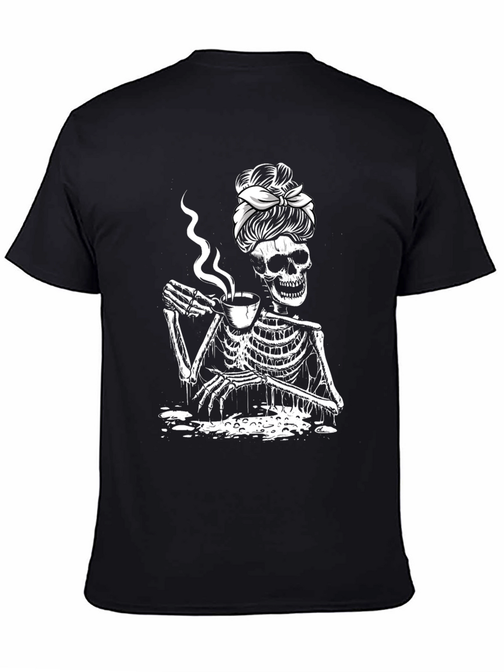 Coffee Skeleton T-Shirt - Funny Graphic Tee