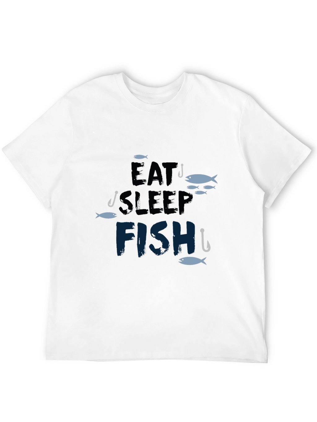 Eat Sleep Fish Black T-Shirt