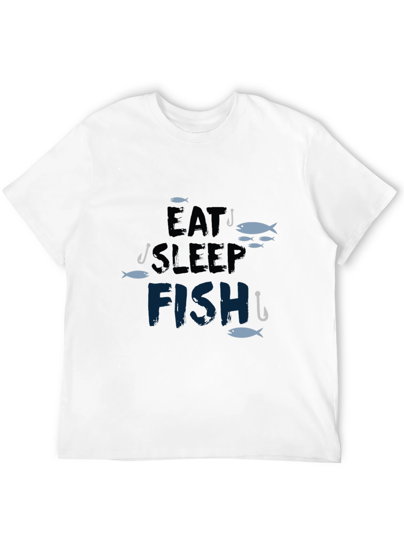 Eat Sleep Fish Black T-Shirt