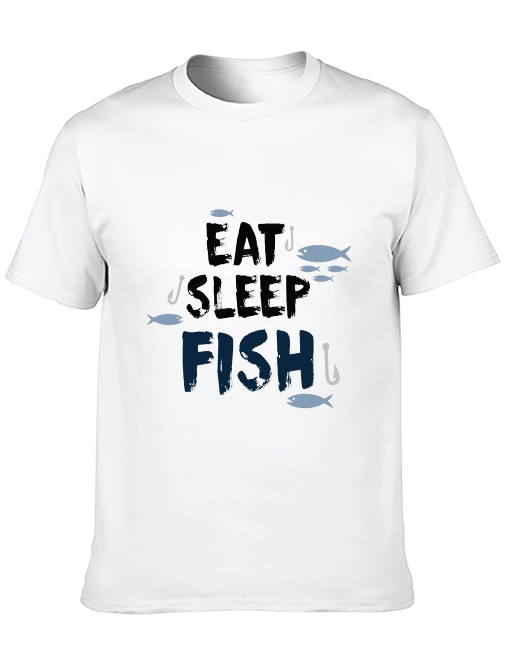 Eat Sleep Fish Black T-Shirt
