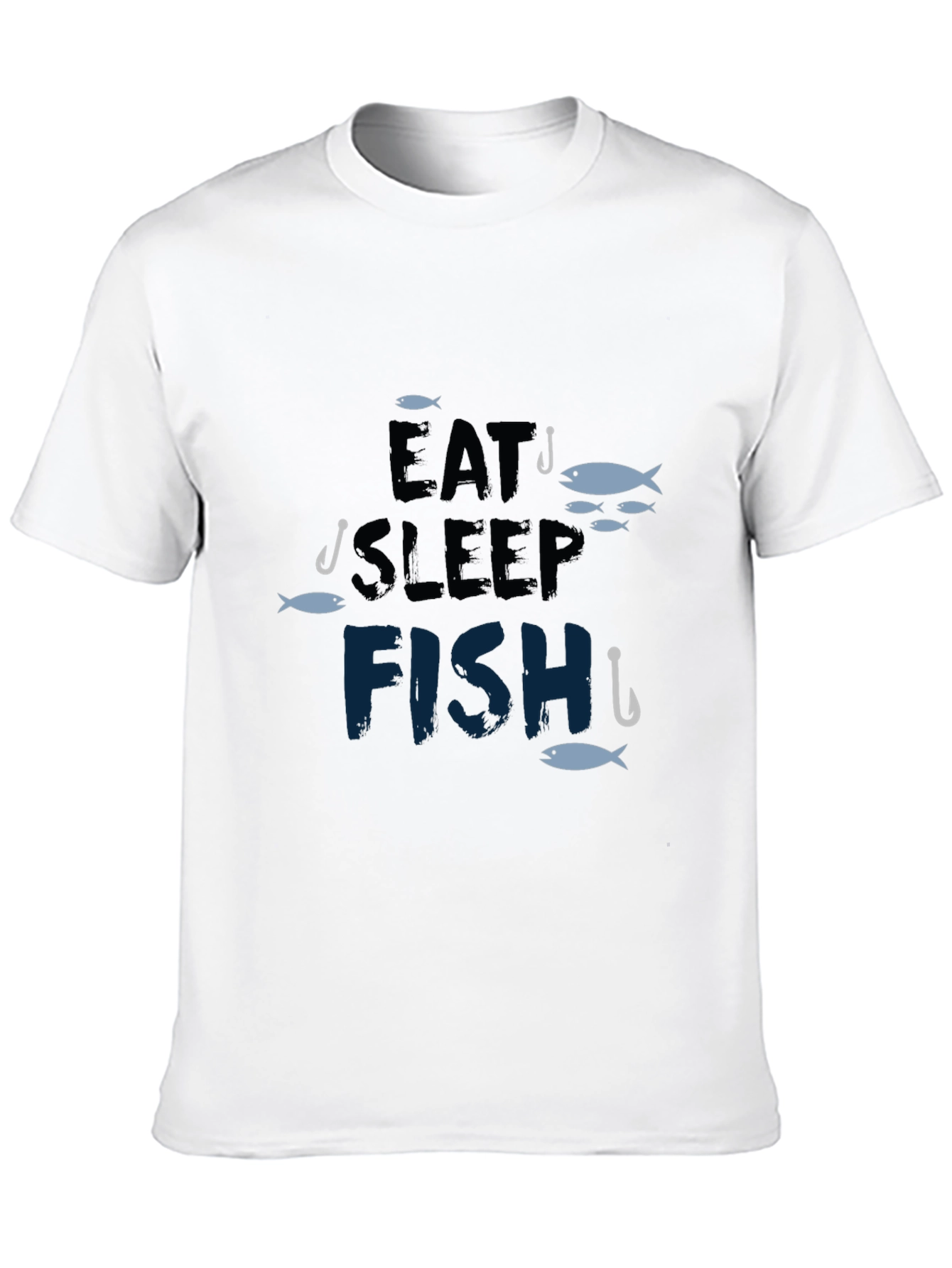 Eat Sleep Fish Black T-Shirt