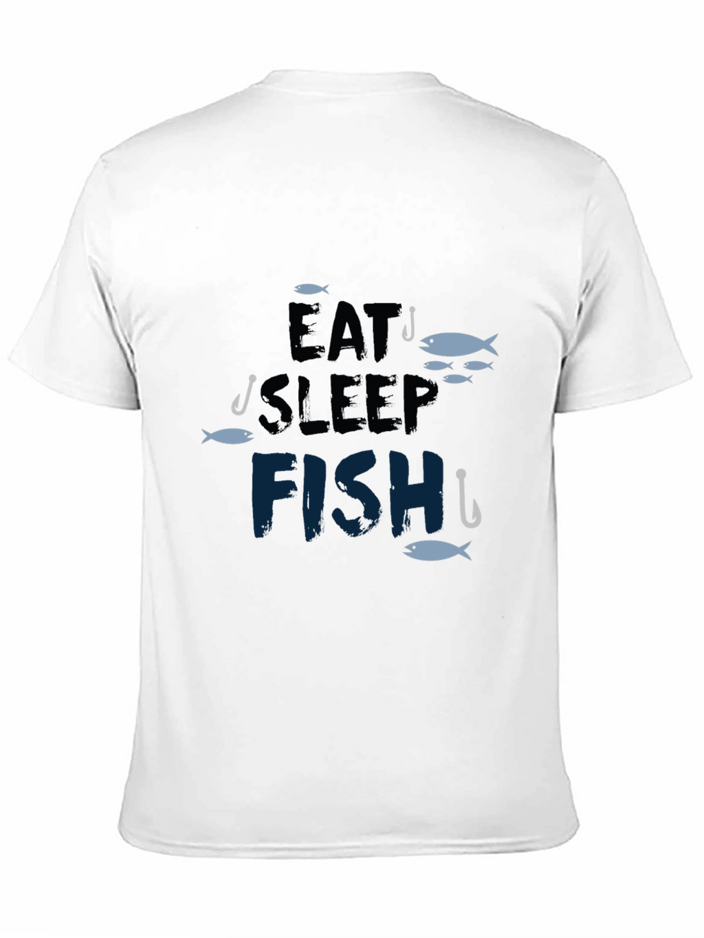 Eat Sleep Fish Black T-Shirt
