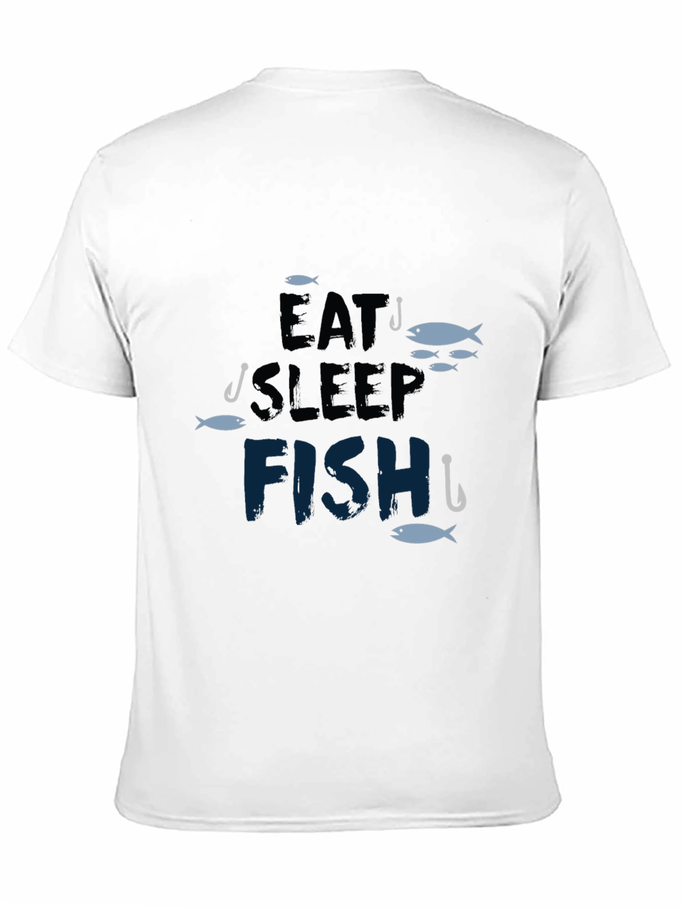 Eat Sleep Fish Black T-Shirt