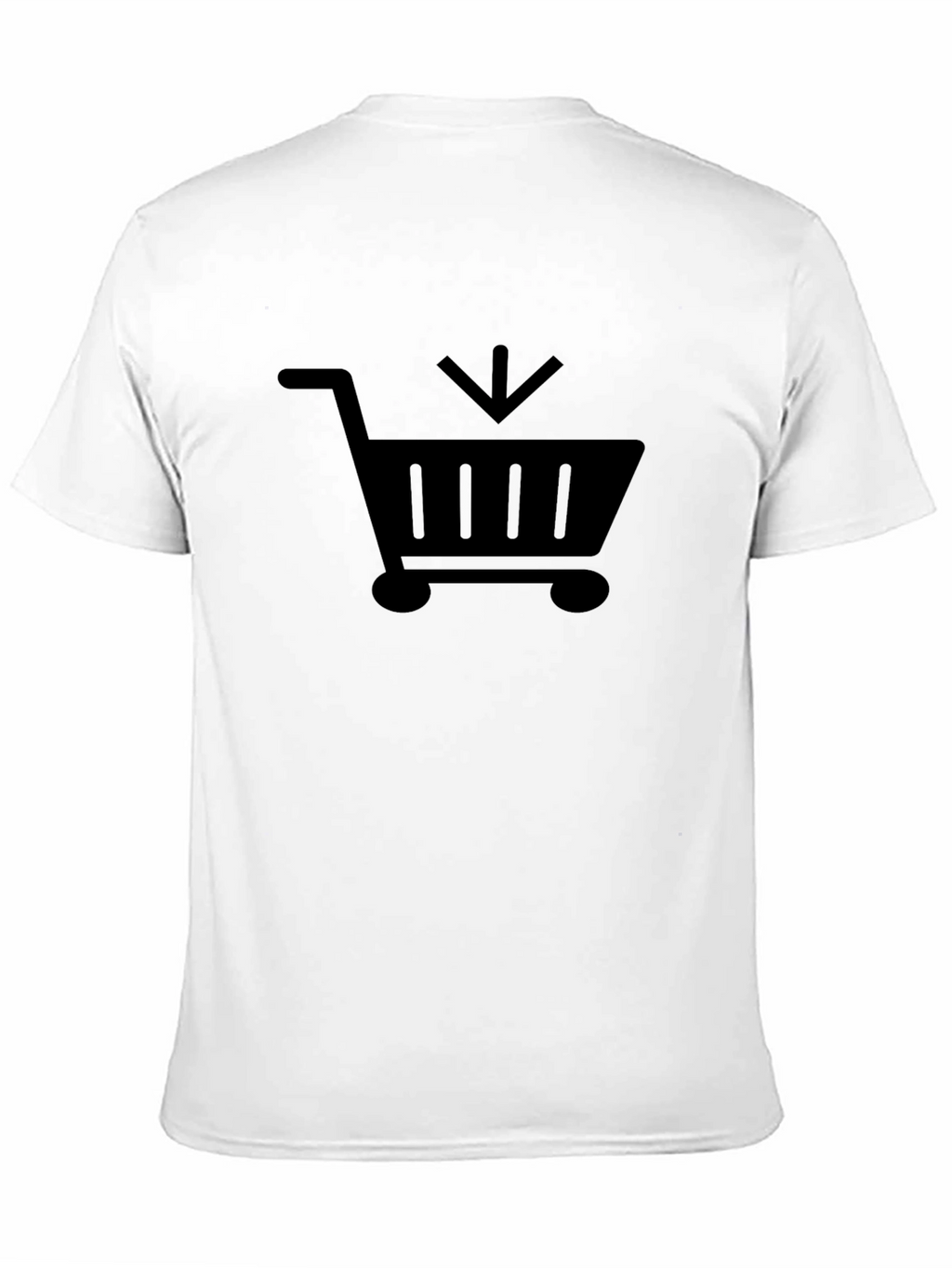 Black Shopping Cart Graphic T-Shirt