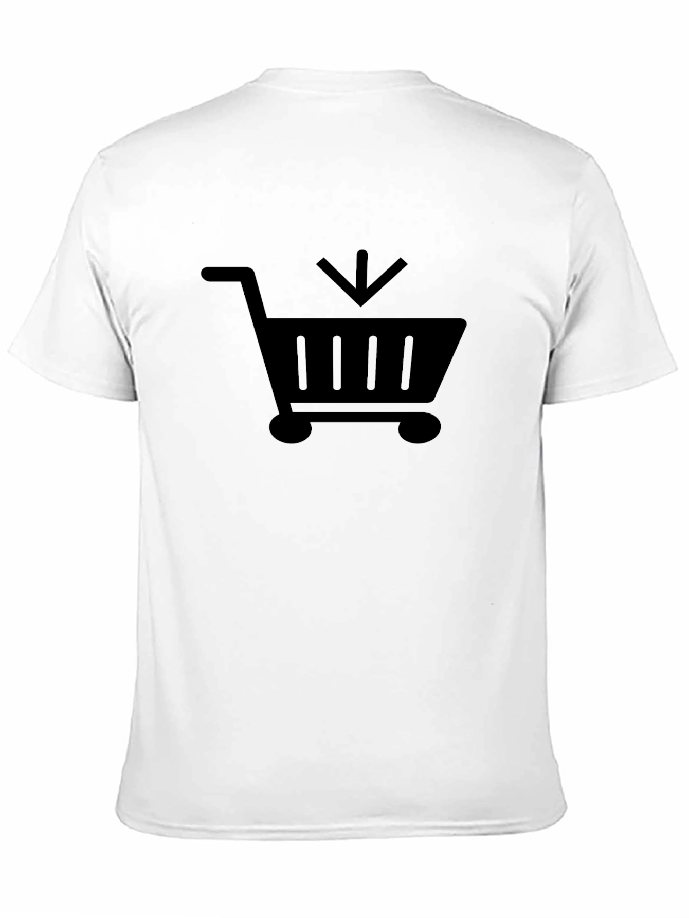 Black Shopping Cart Graphic T-Shirt