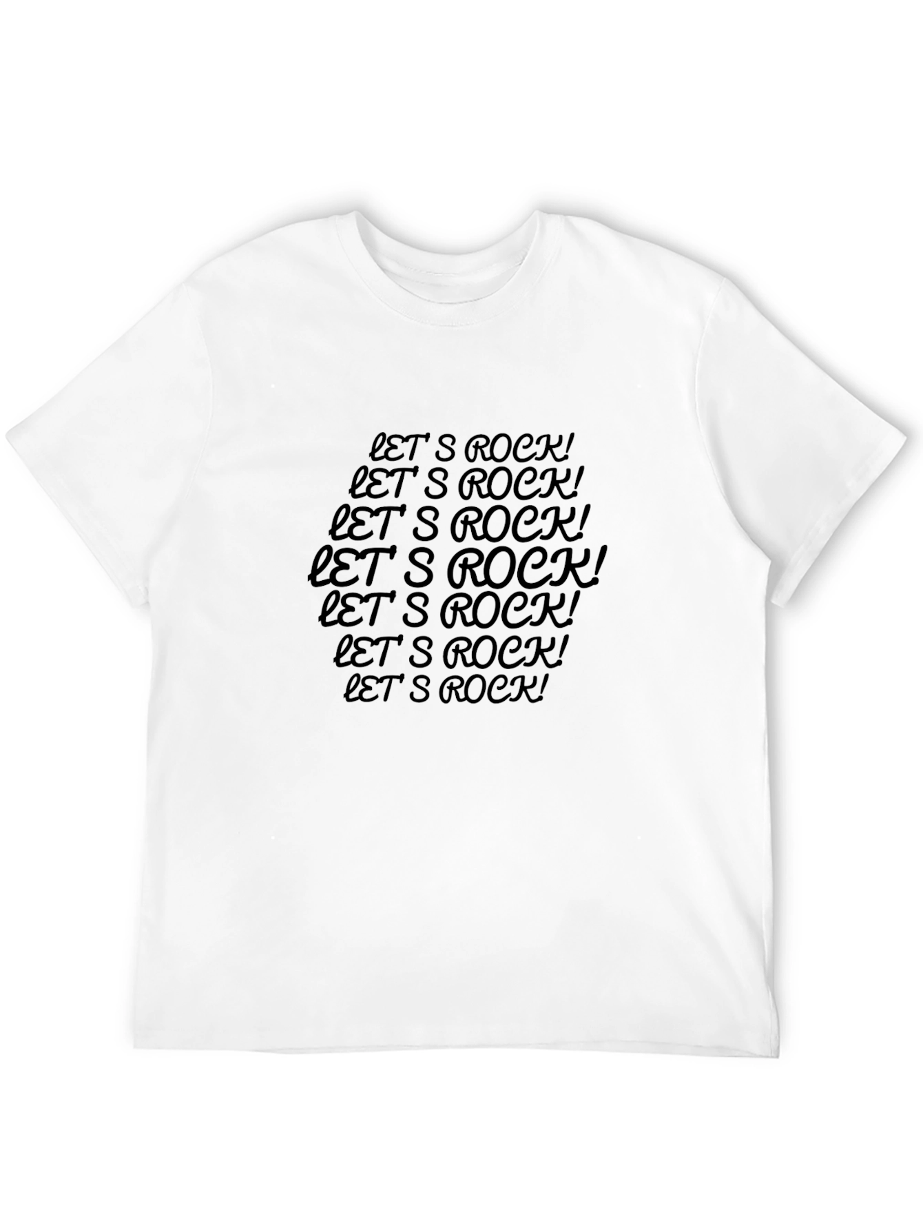 Lets Rock! Black T-Shirt - Stylish Graphic Tee