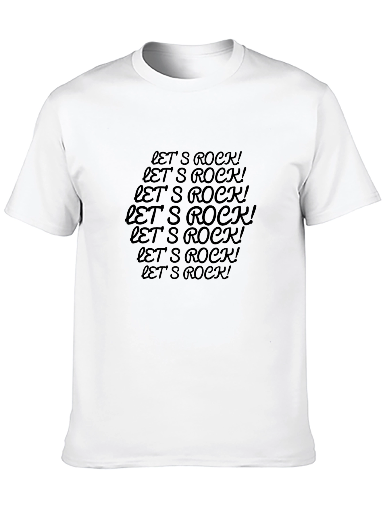 Lets Rock! Black T-Shirt - Stylish Graphic Tee