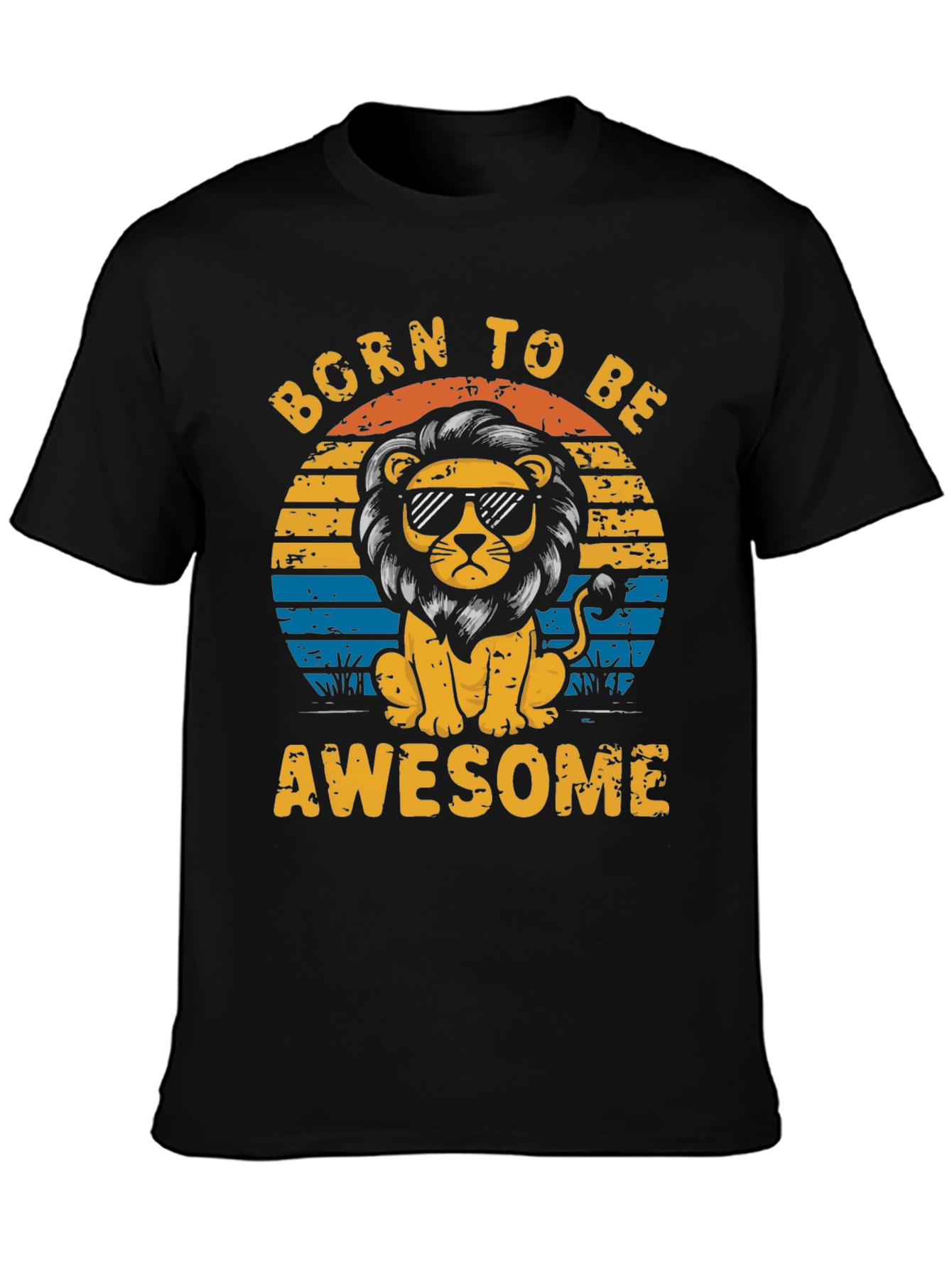 Born to Be Awesome Lion Graphic Tee