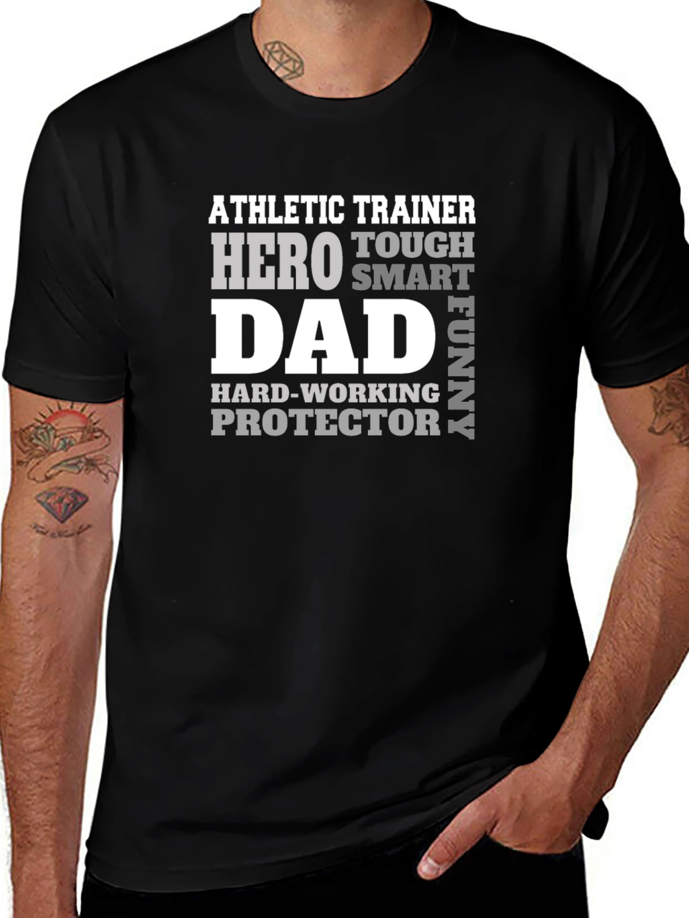 Athletic Trainer Dad T-Shirt - Hero Protector Smart & Funny