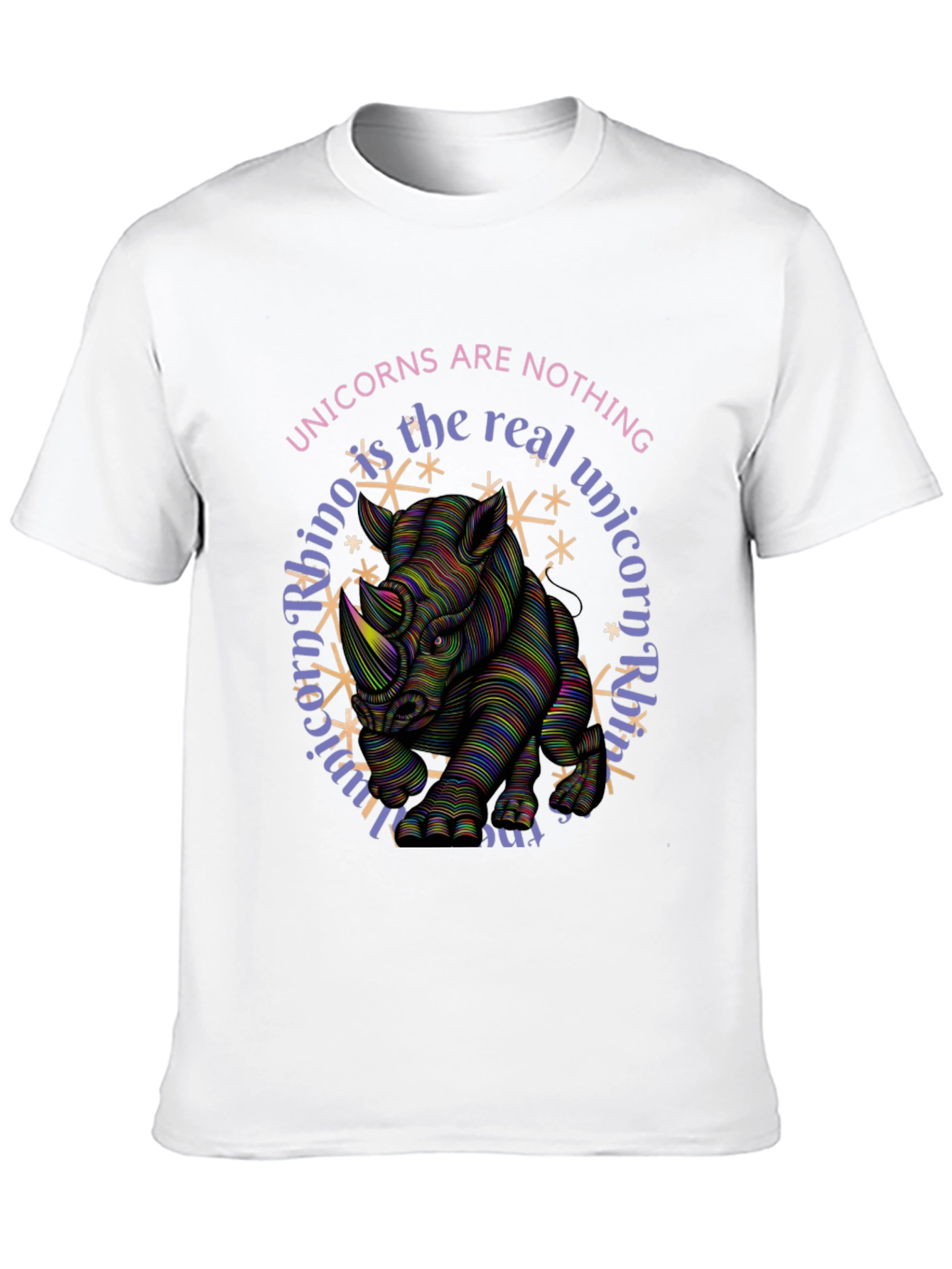 Colorful Rhino Unicorns Nothing T-Shirt