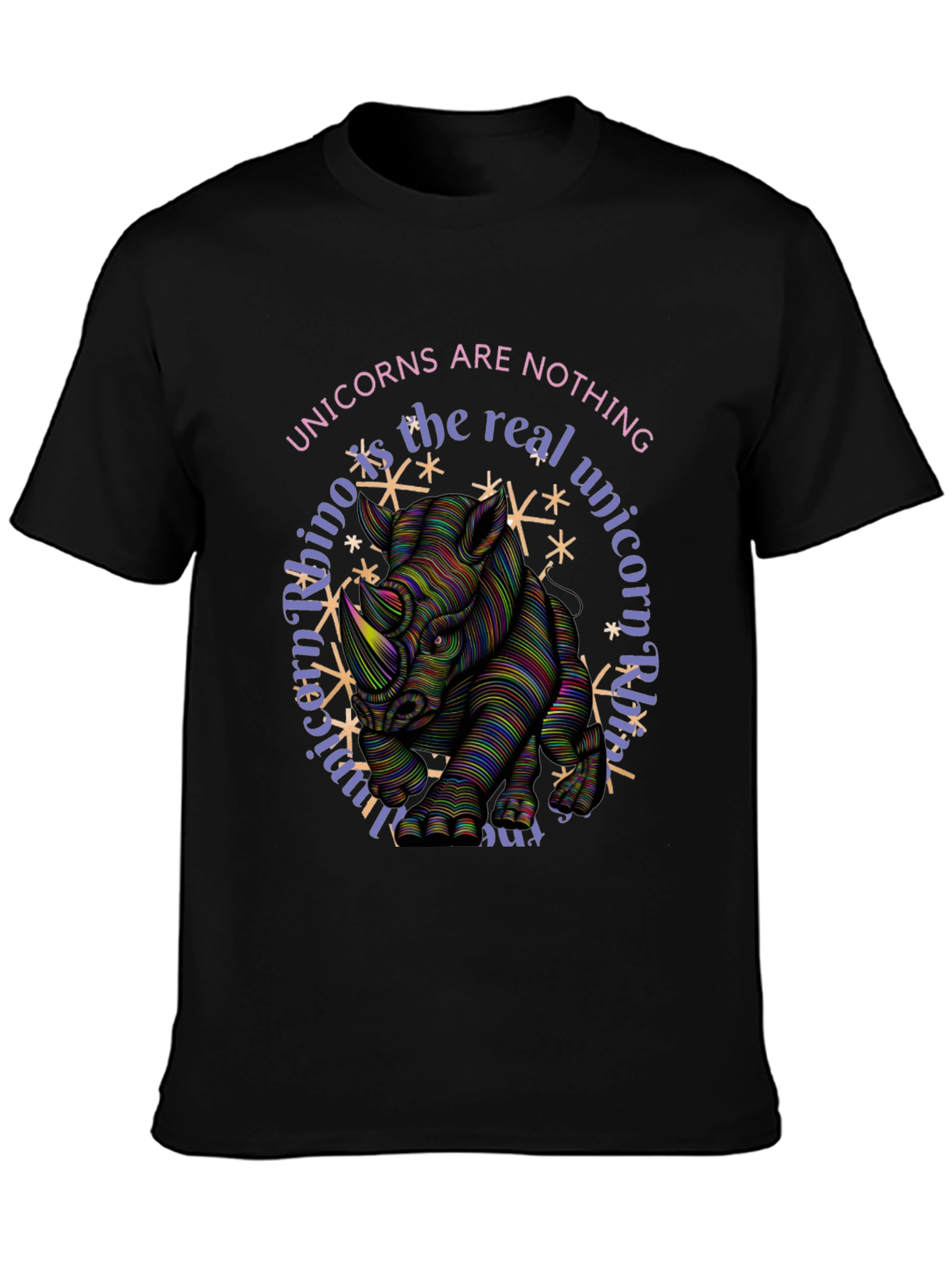 Colorful Rhino Unicorns Nothing T-Shirt