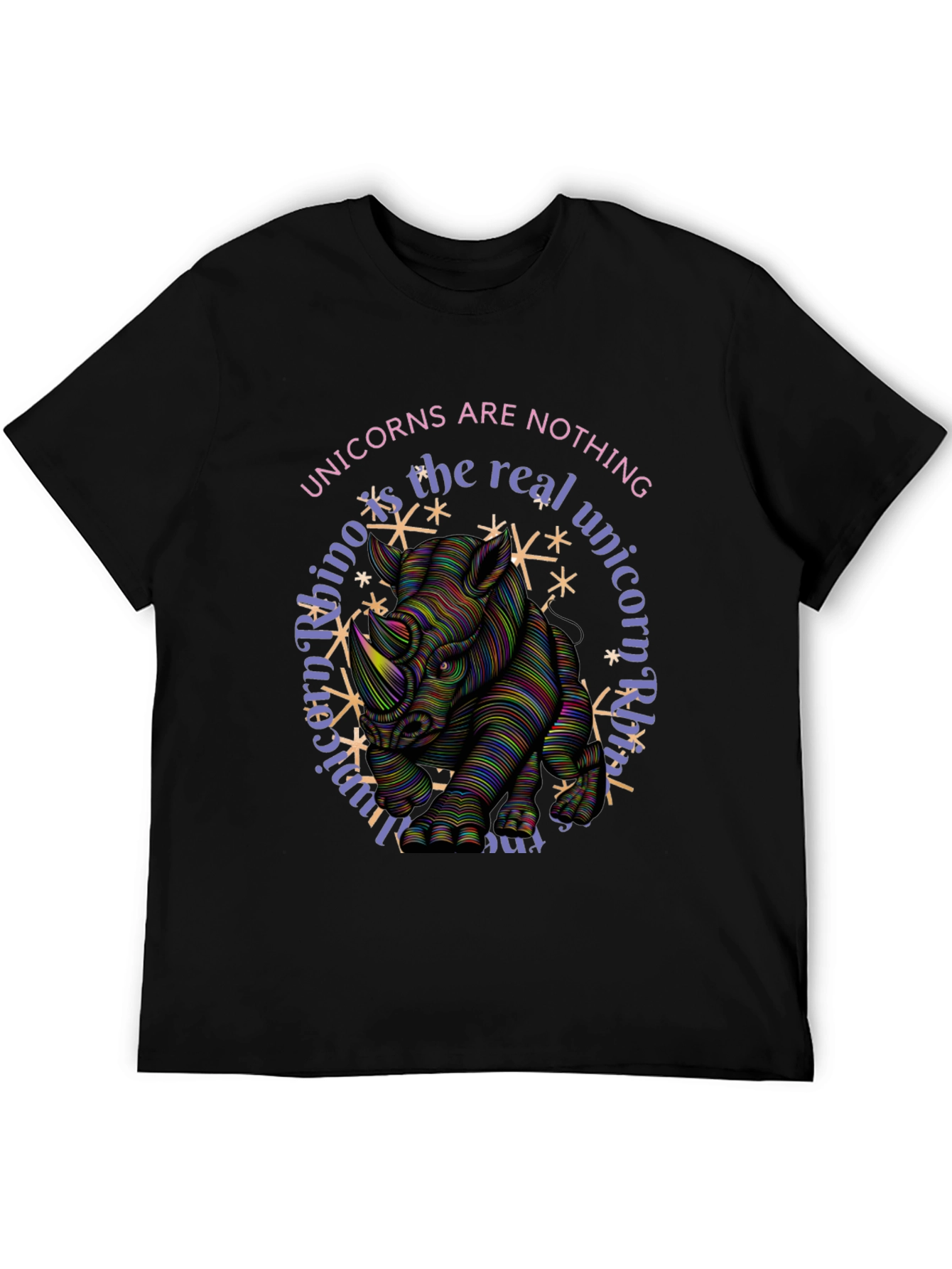 Colorful Rhino Unicorns Nothing T-Shirt
