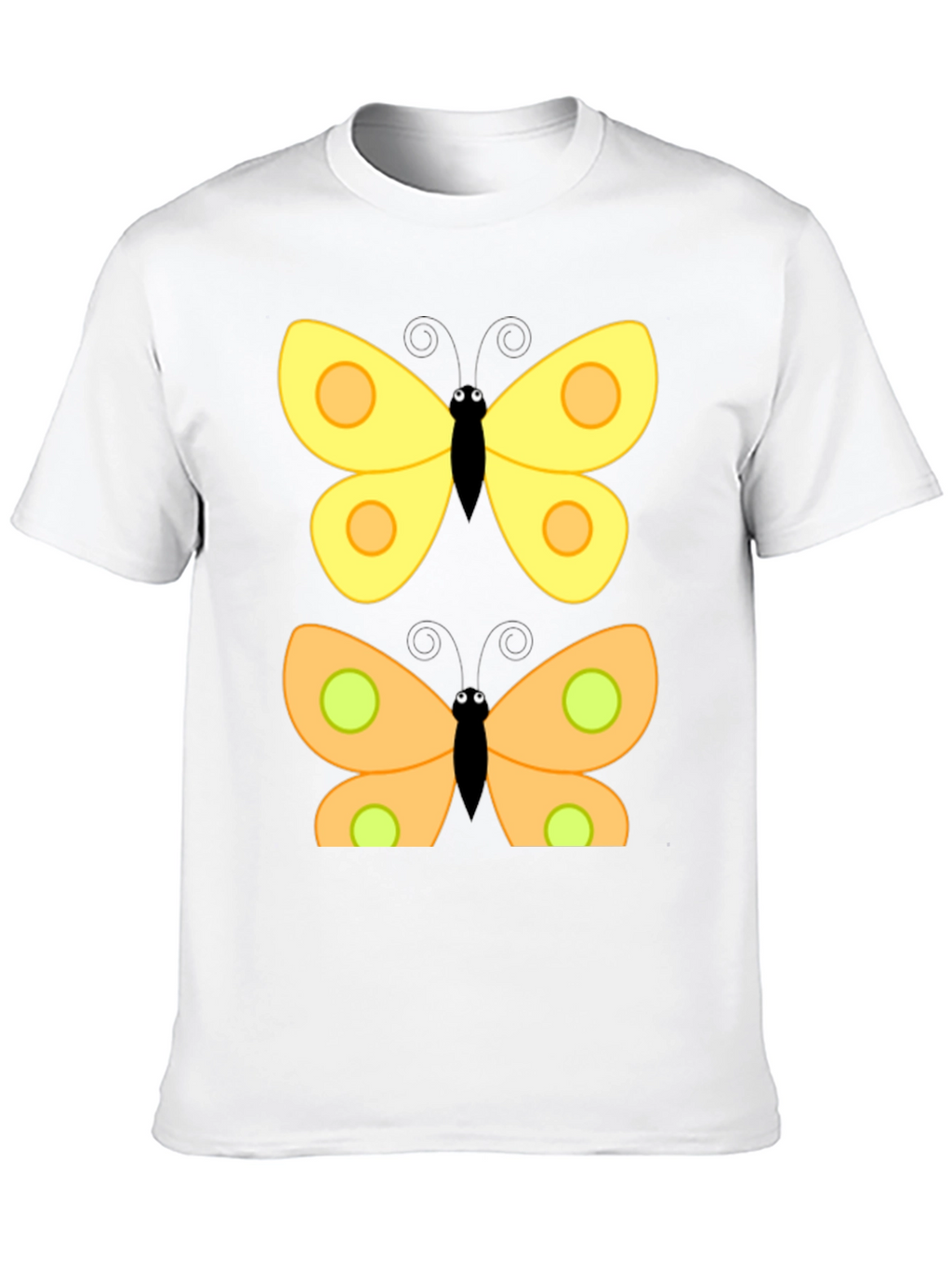 Butterfly Graphic Print Black T-Shirt