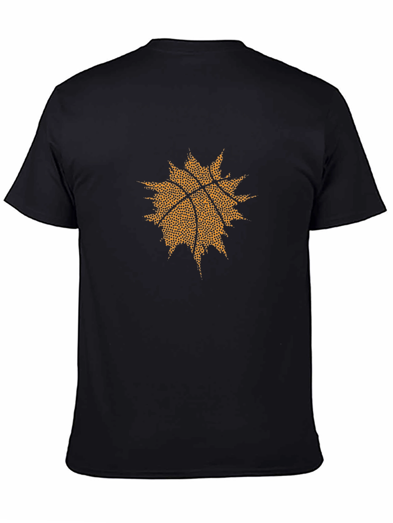 Basketball Burst Graphic Tee - Stylish Black T-Shirt