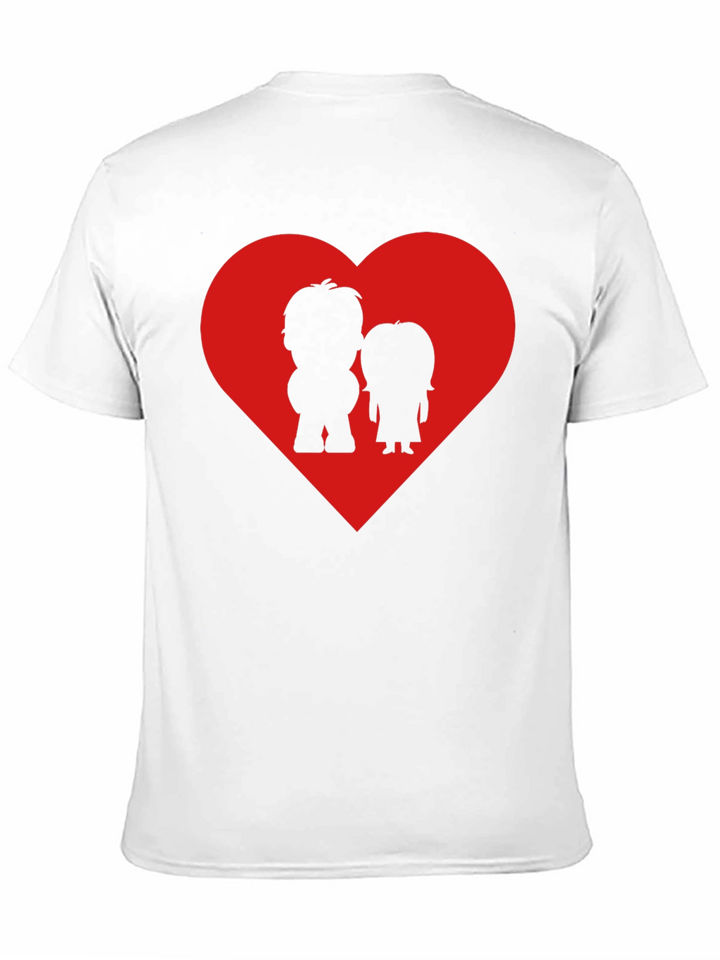 Couples Heart Graphic Tee - Black