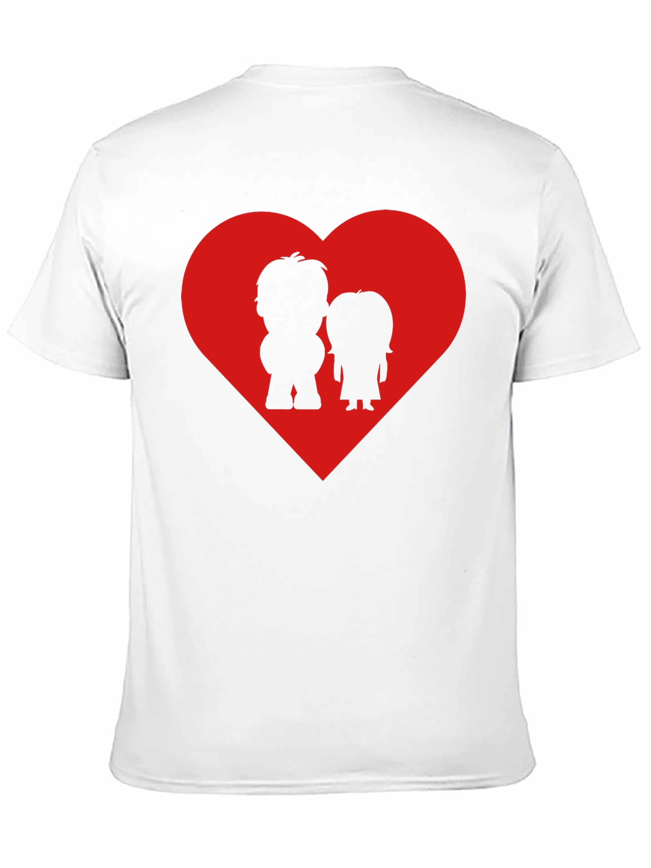 Couples Heart Graphic Tee - Black