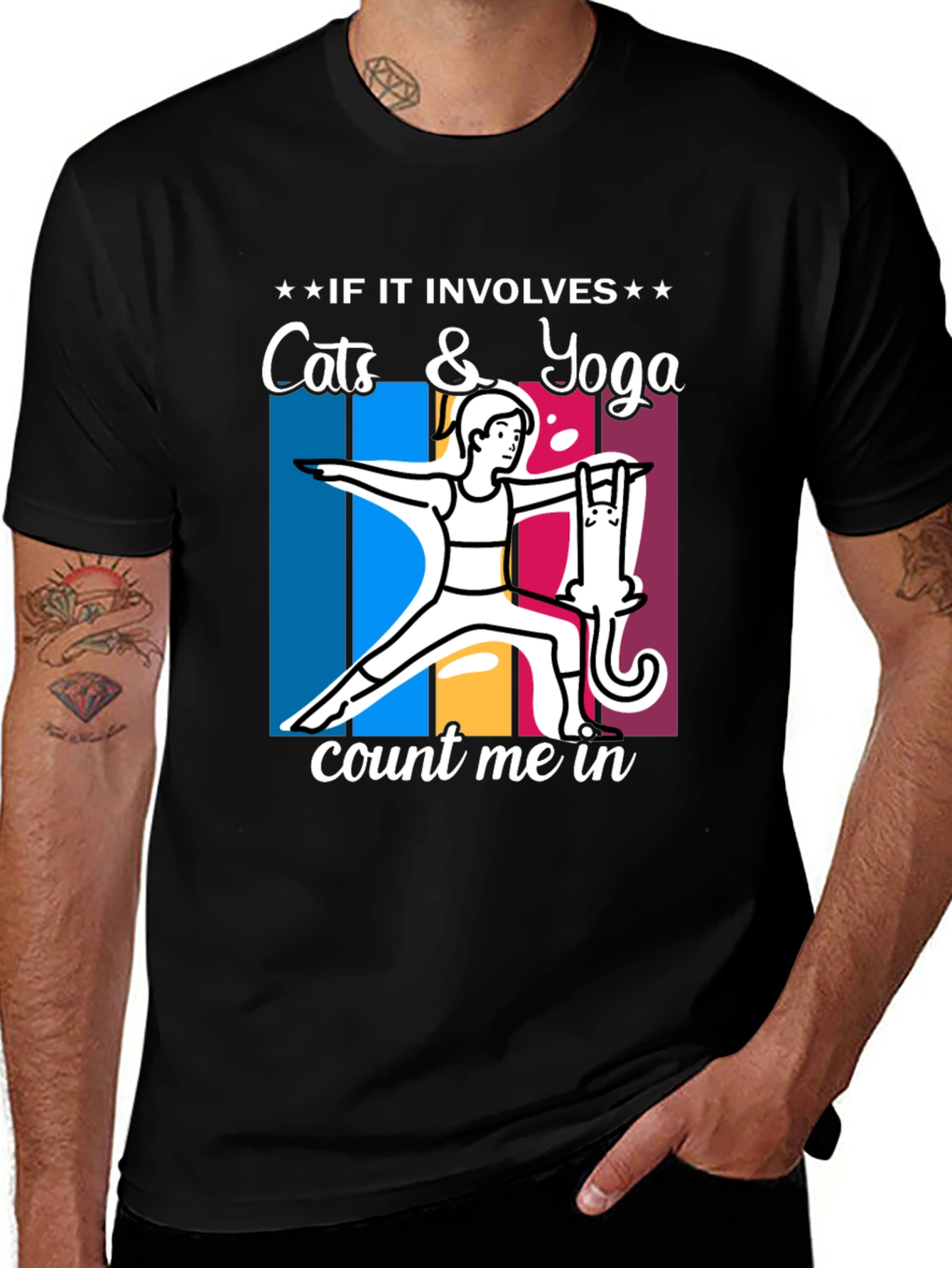 Cats & Yoga T-Shirt: Count Me In!