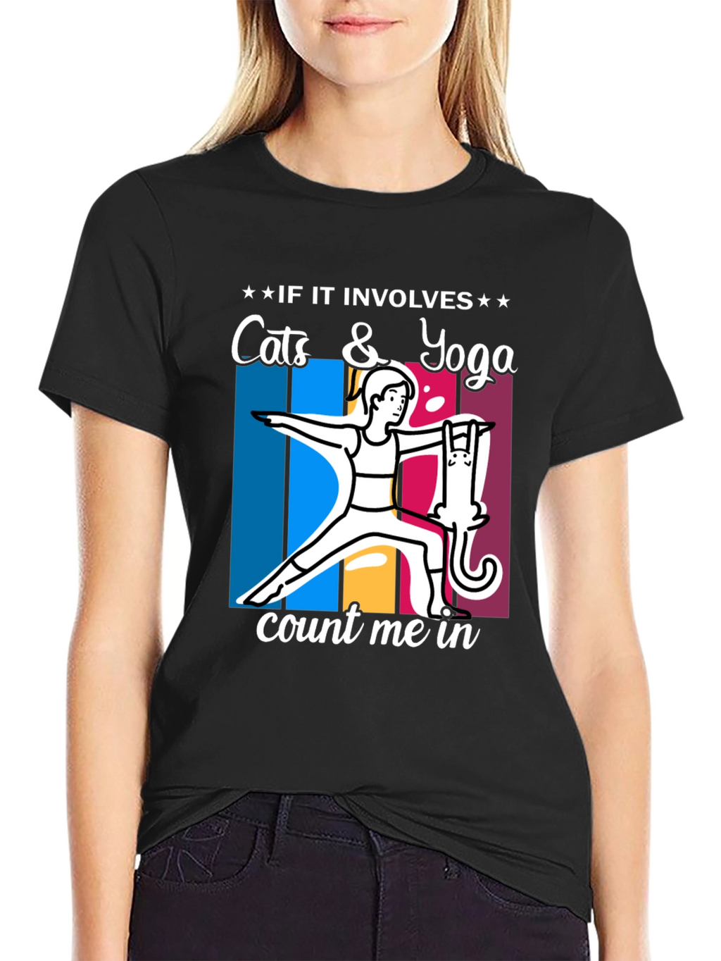 Cats & Yoga T-Shirt: Count Me In!