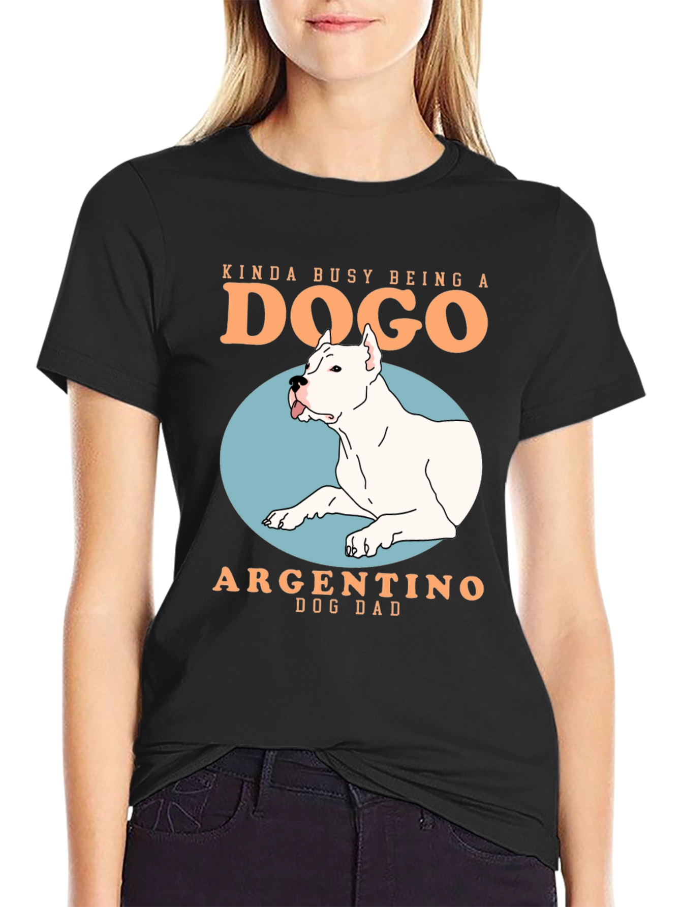 Dogo Argentino Dog Dad T-Shirt - Busy Being a Dogo