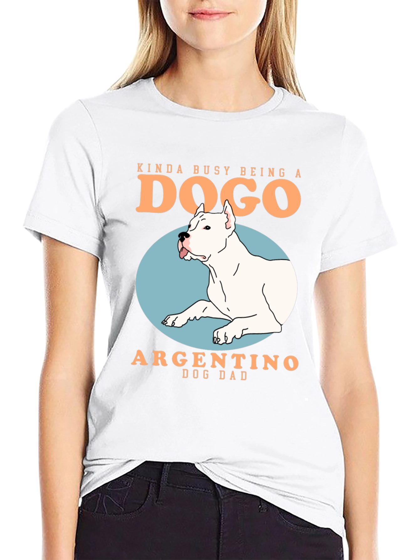 Dogo Argentino Dog Dad T-Shirt - Busy Being a Dogo
