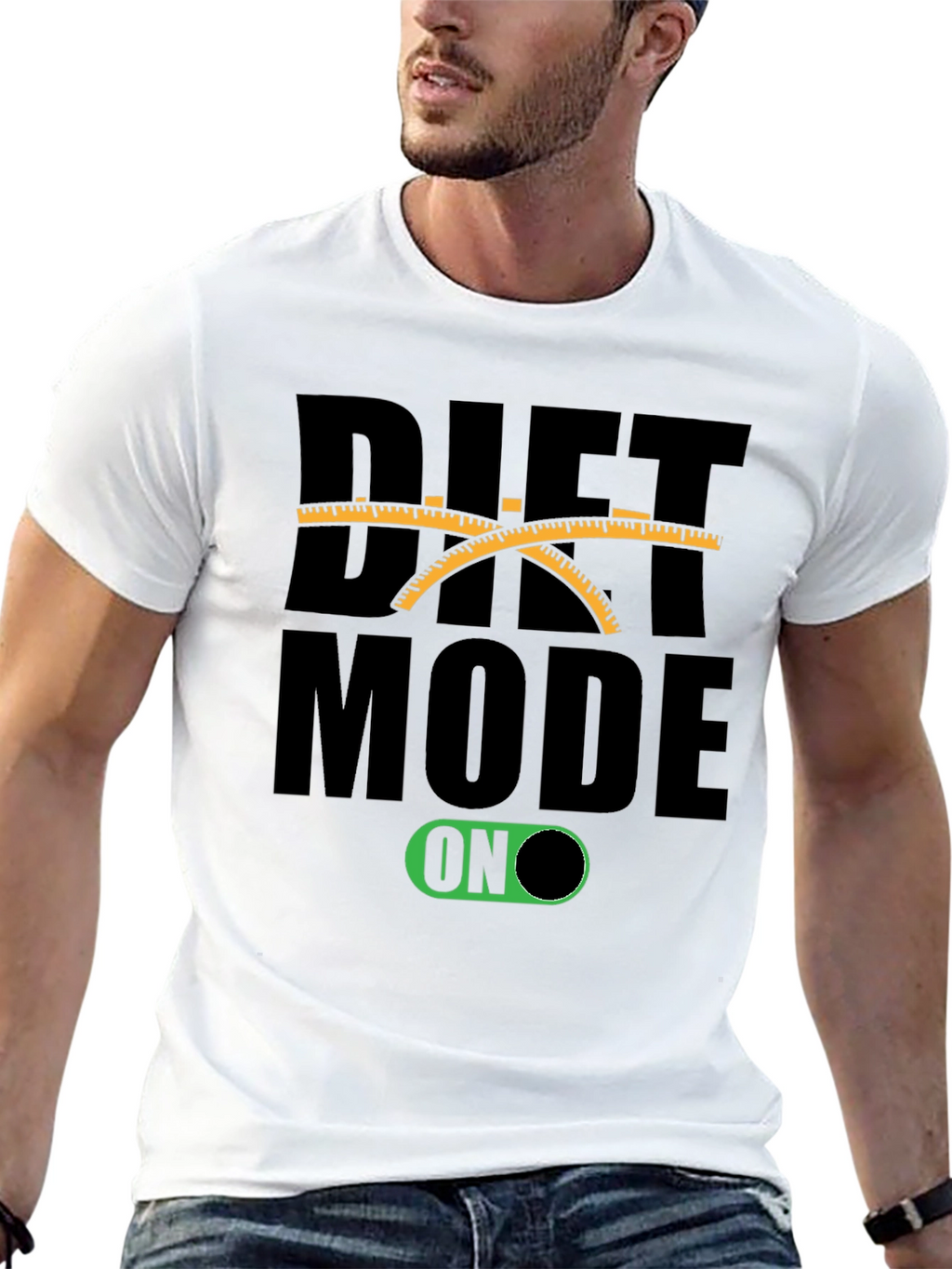 Diet Mode On Black T-Shirt Funny Unisex
