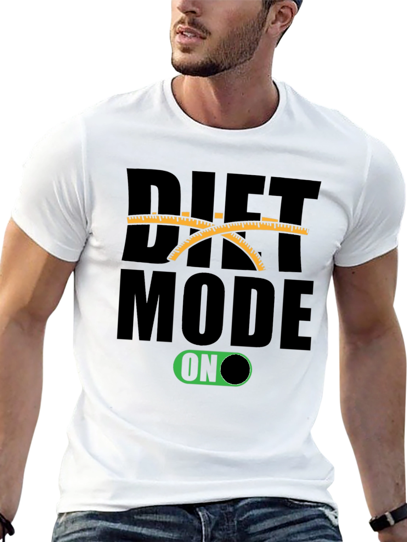 Diet Mode On Black T-Shirt Funny Unisex