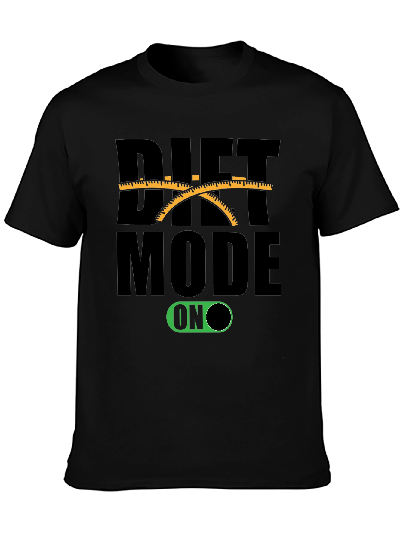 Diet Mode On Black T-Shirt Funny Unisex