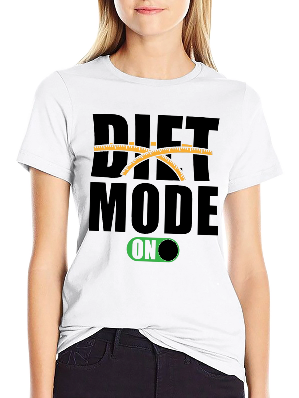 Diet Mode On Black T-Shirt Funny Unisex