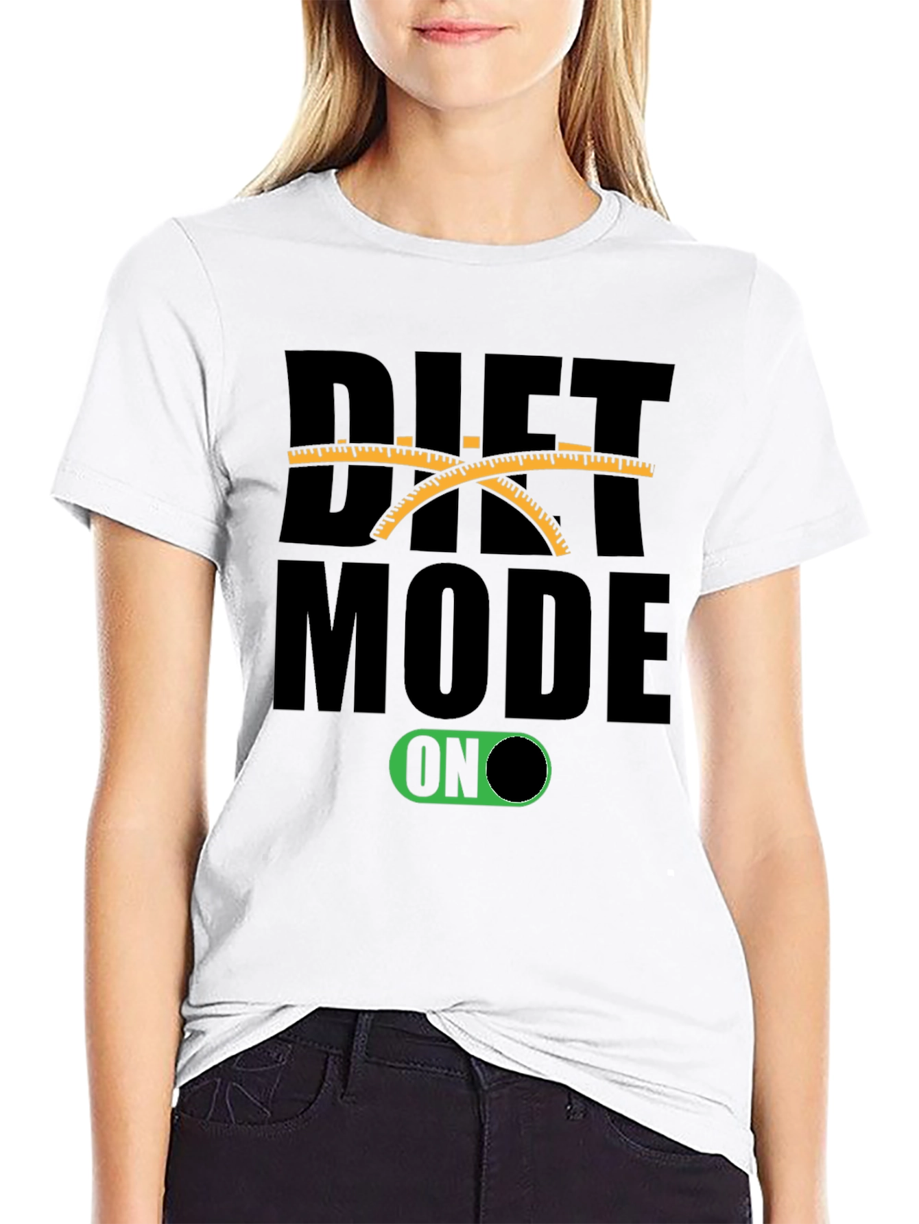 Diet Mode On Black T-Shirt Funny Unisex