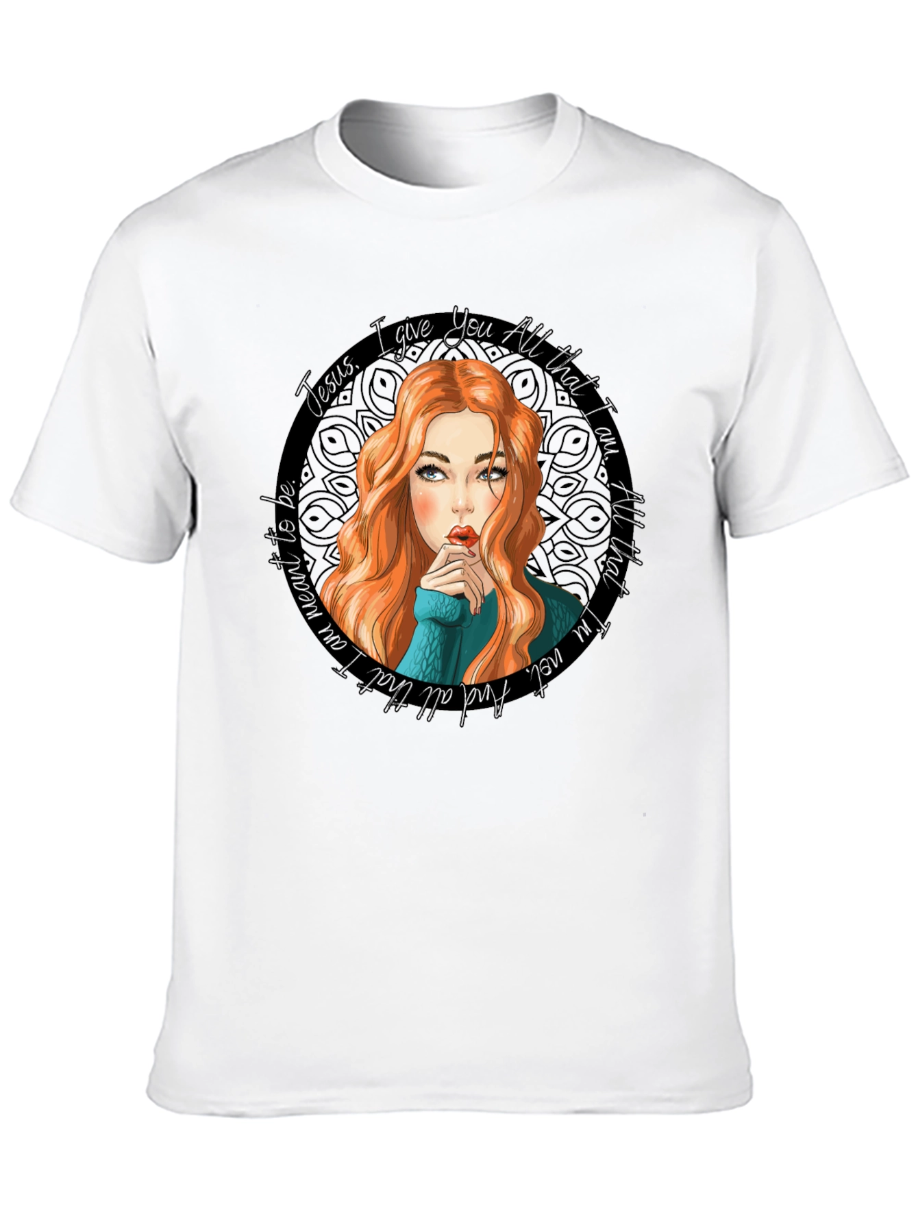 Jesus I Give You All Black Graphic Tee