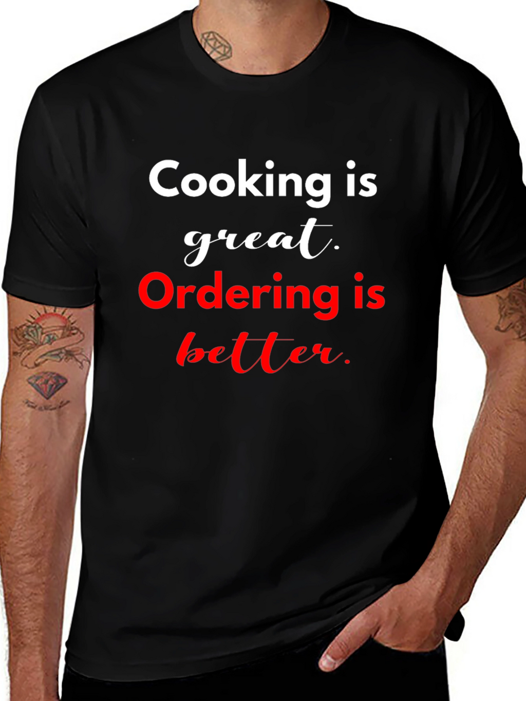 Cooking vs Ordering Funny T-Shirt