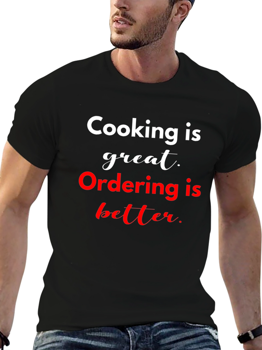 Cooking vs Ordering Funny T-Shirt