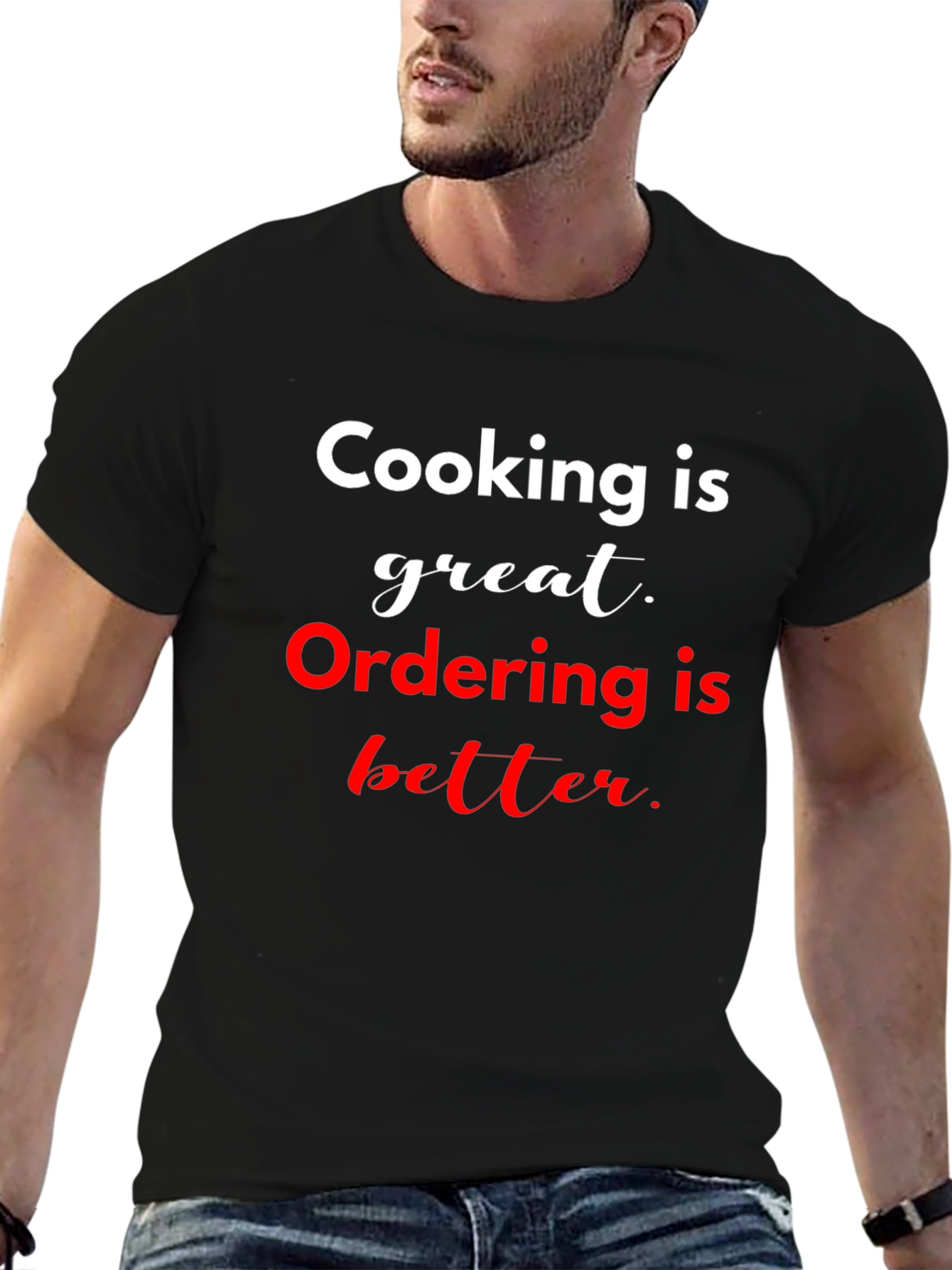 Cooking vs Ordering Funny T-Shirt