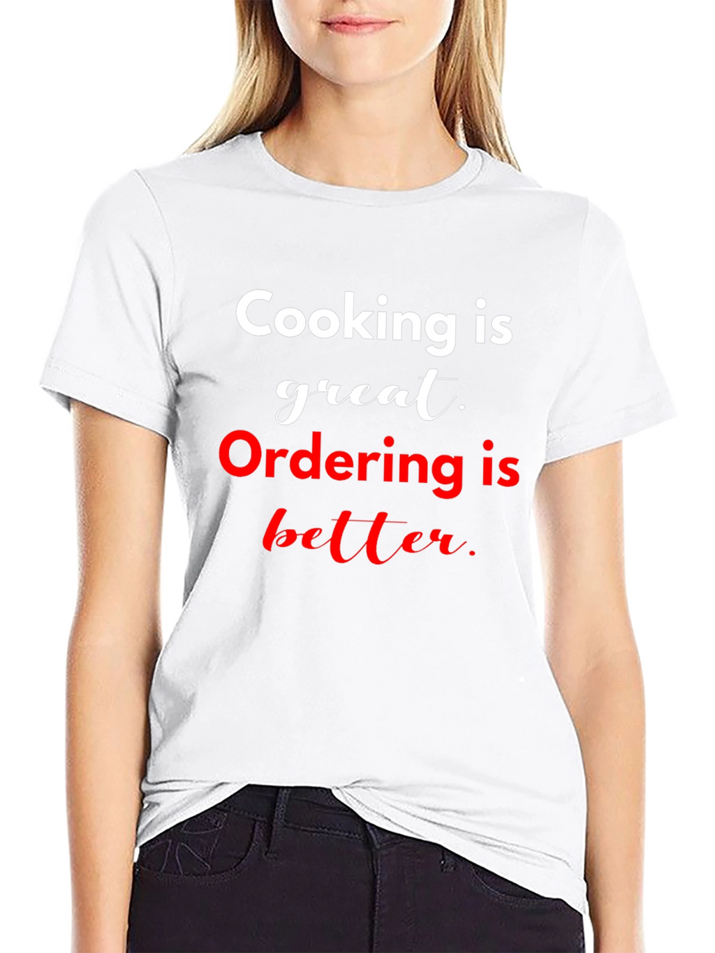 Cooking vs Ordering Funny T-Shirt