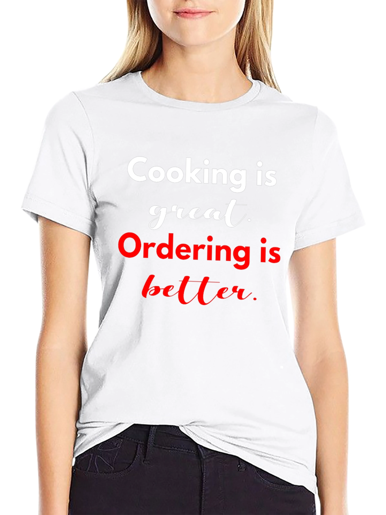 Cooking vs Ordering Funny T-Shirt
