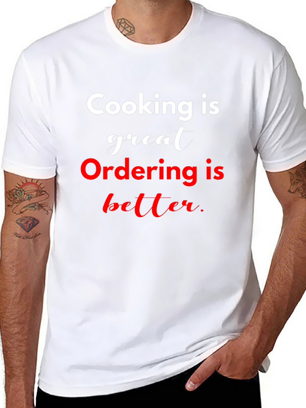 Cooking vs Ordering Funny T-Shirt